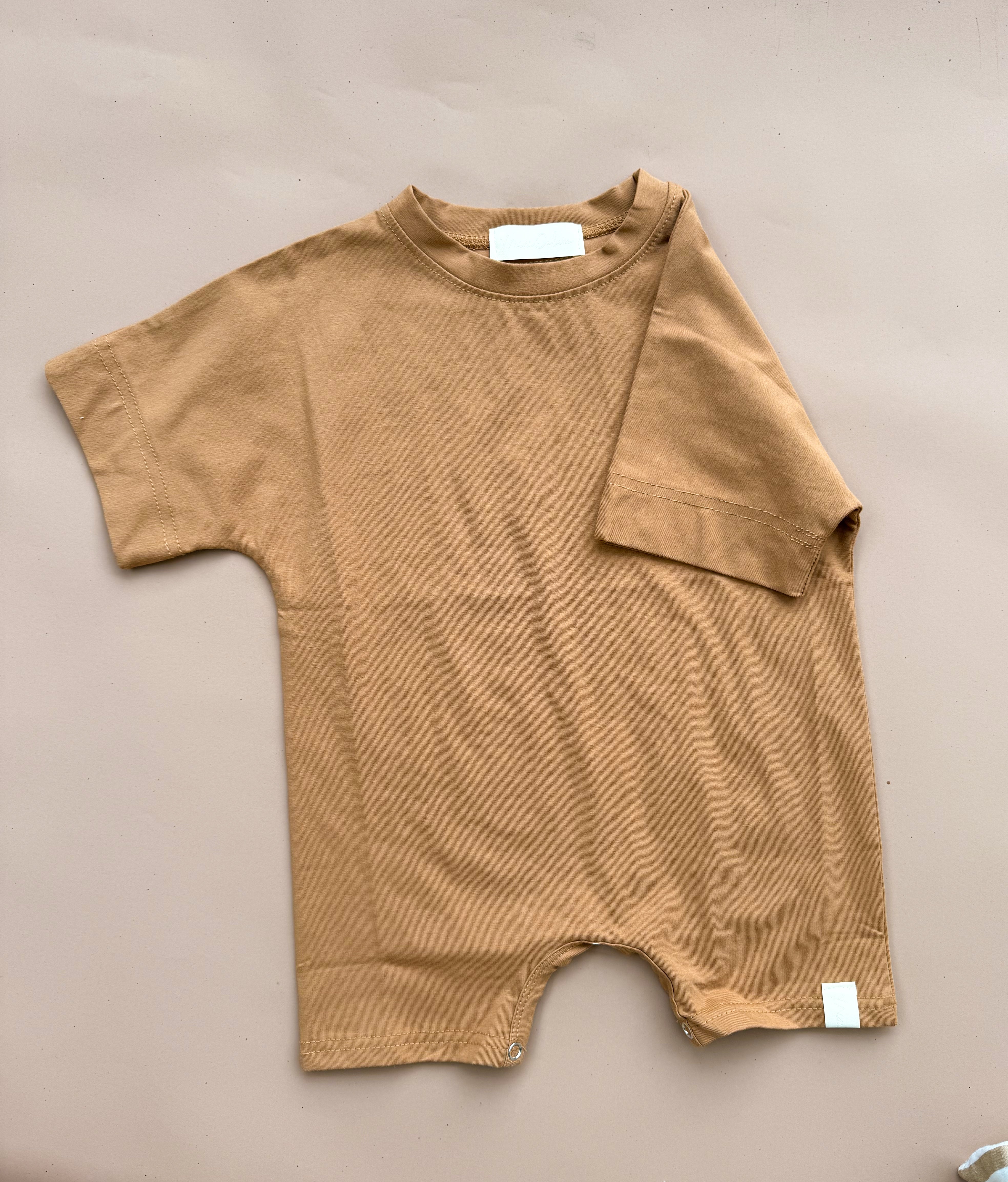 Hendy Tee Romper - Ochre