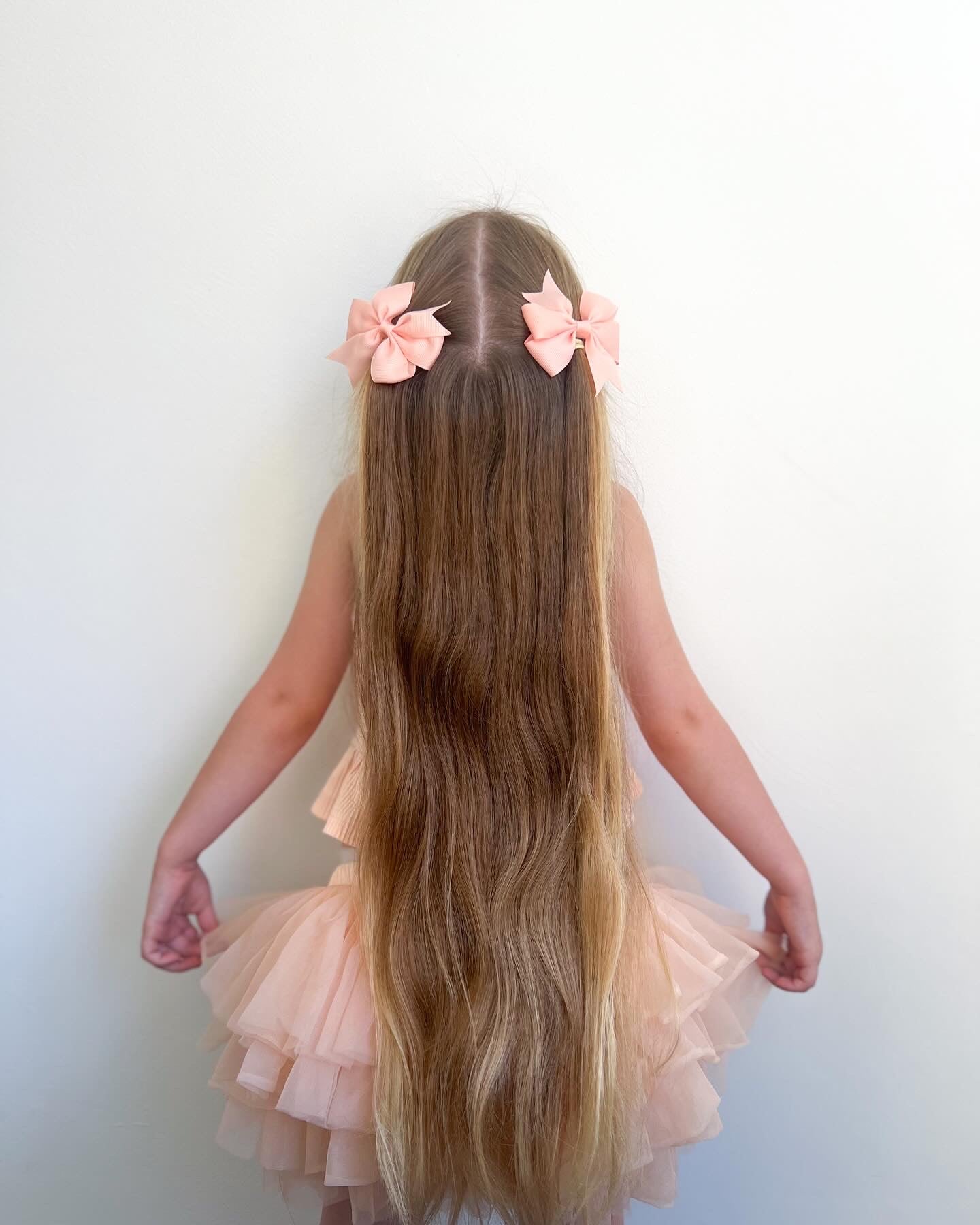 Grosgrain Bow Clip - Peachy