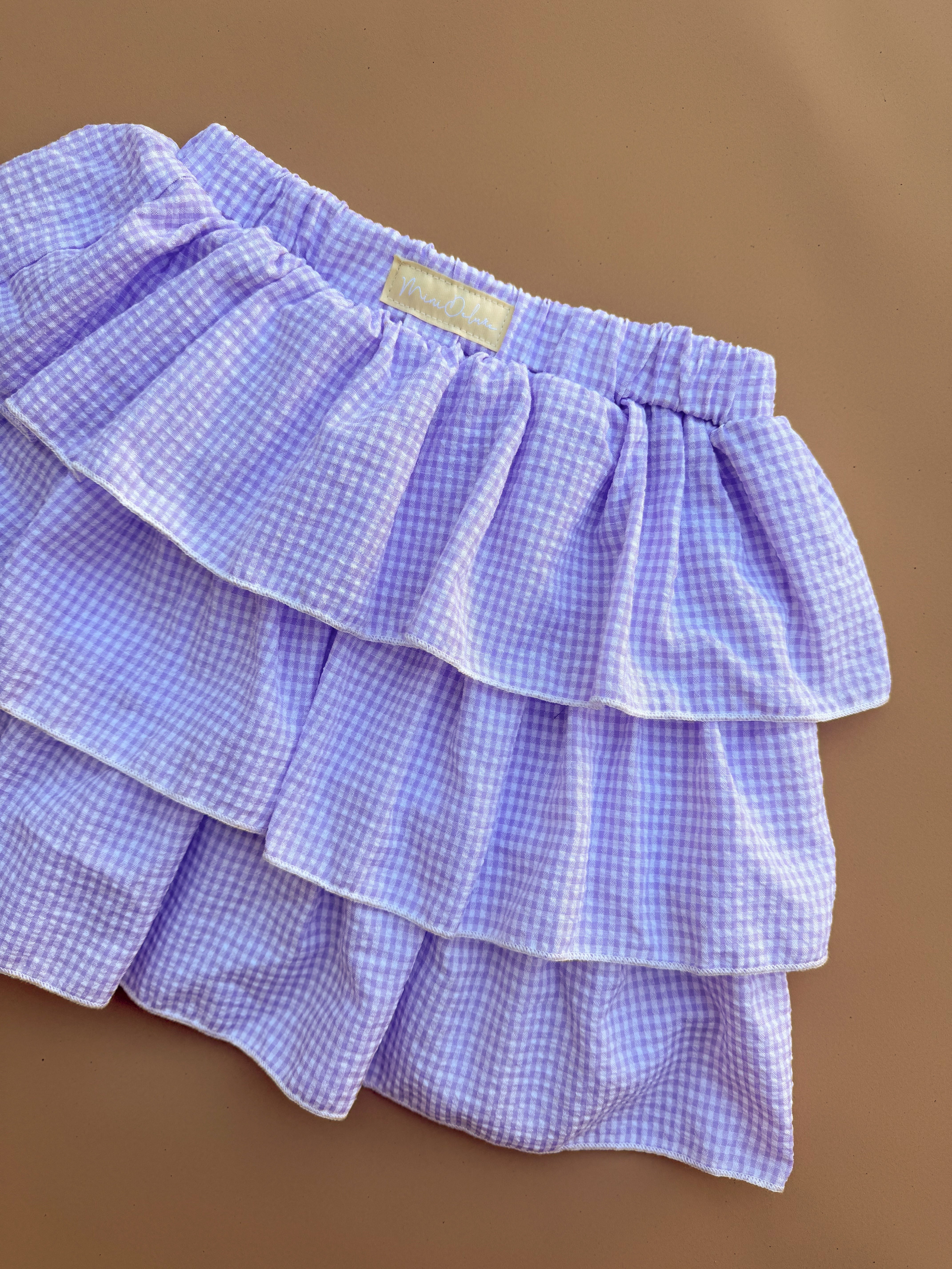 Lainey Skirt - Iris Gingham