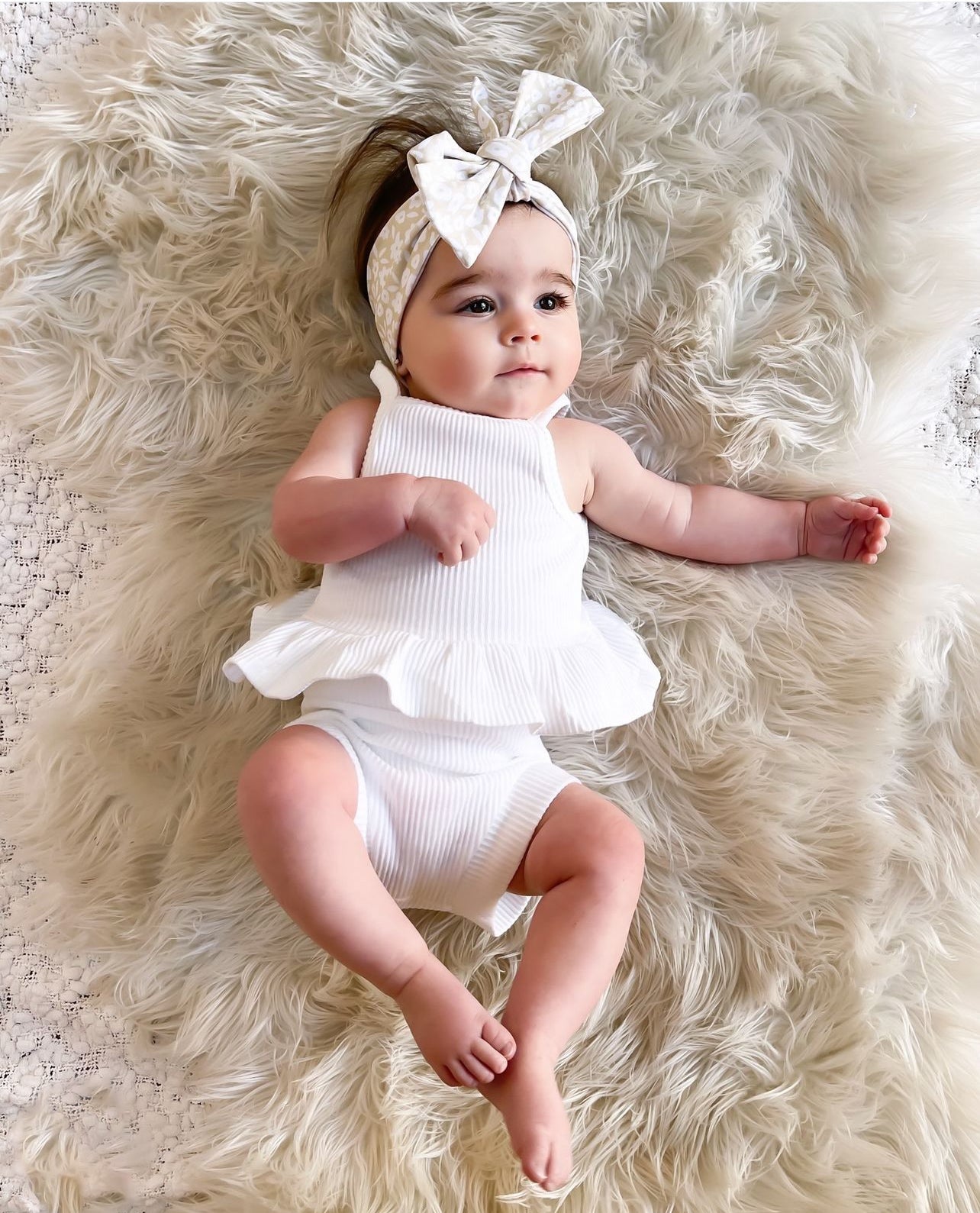 BASICS Peplum Singlet - Coconut