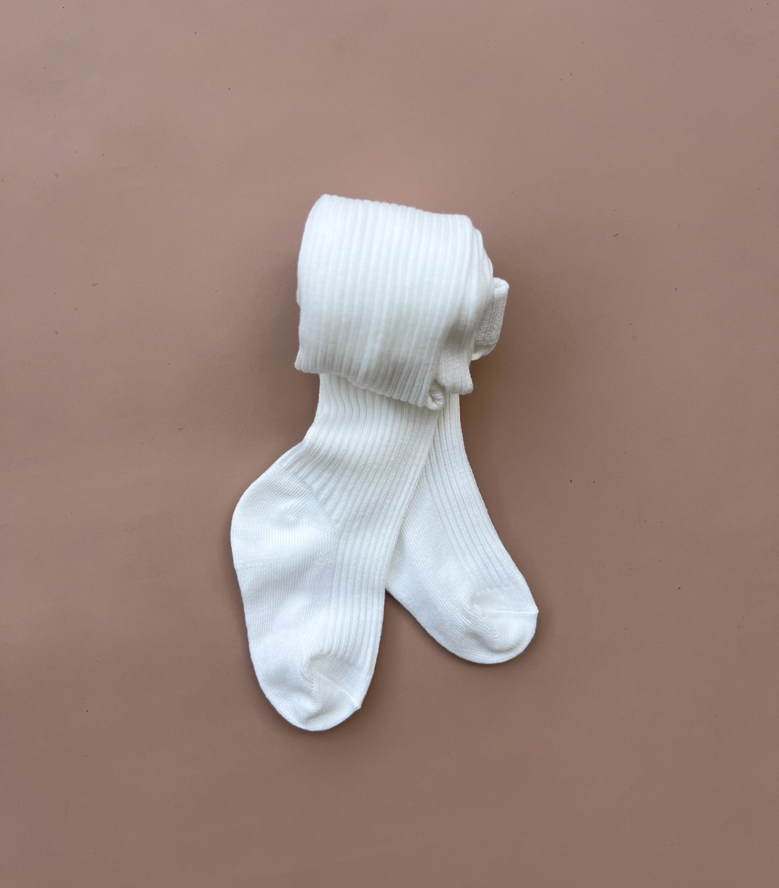 Rib Stockings - Winter White