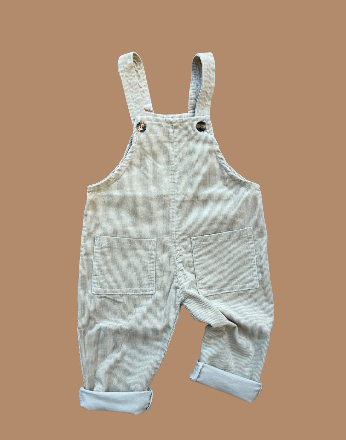 Corduroy Overalls - Cream