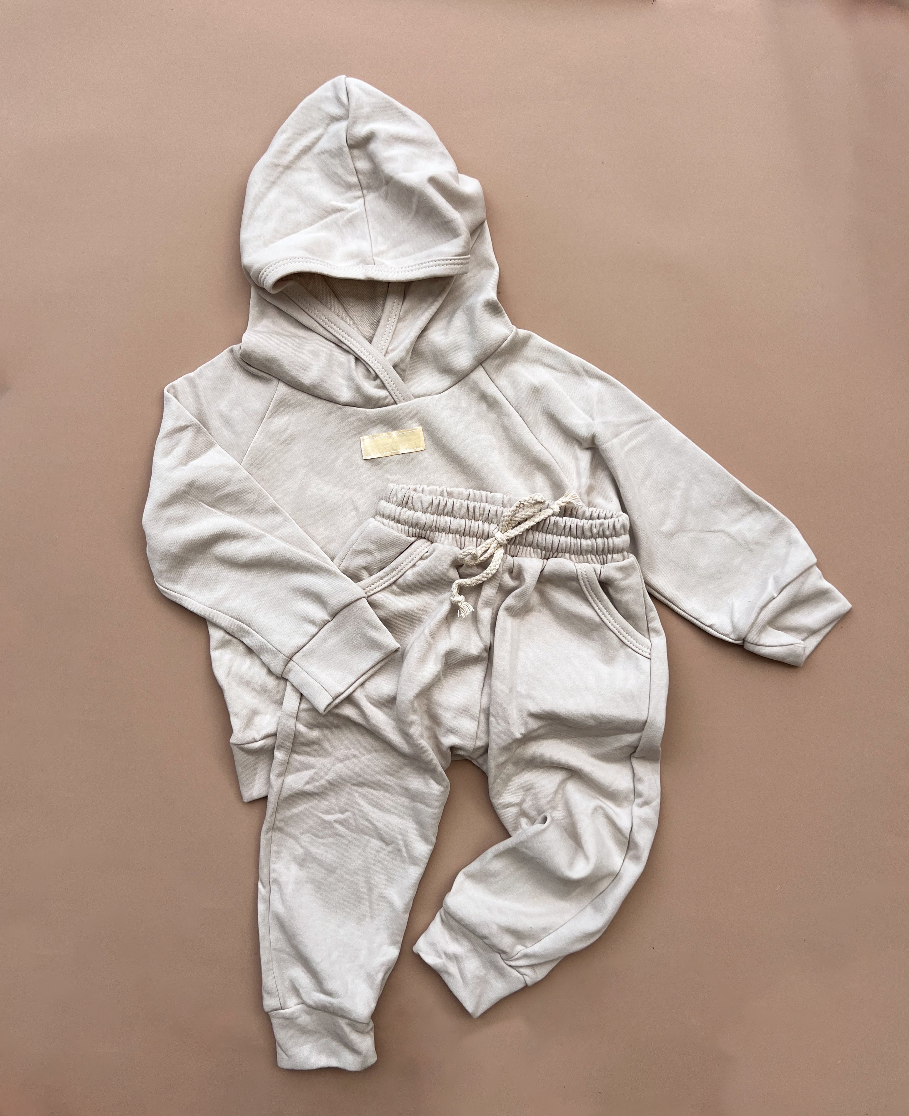 Hoodie Track Set - Grey Beige