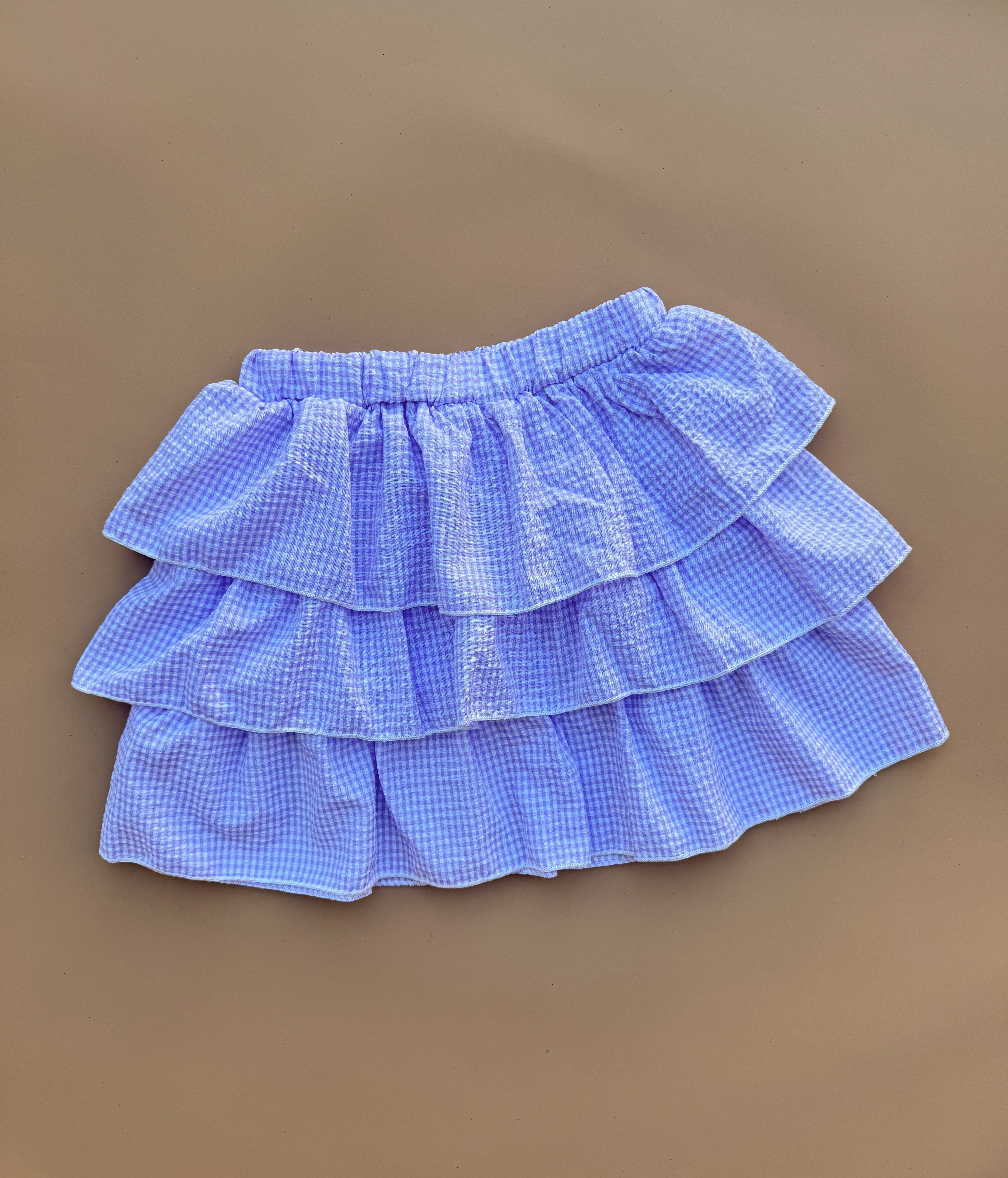 Lainey Skirt - Iris Gingham