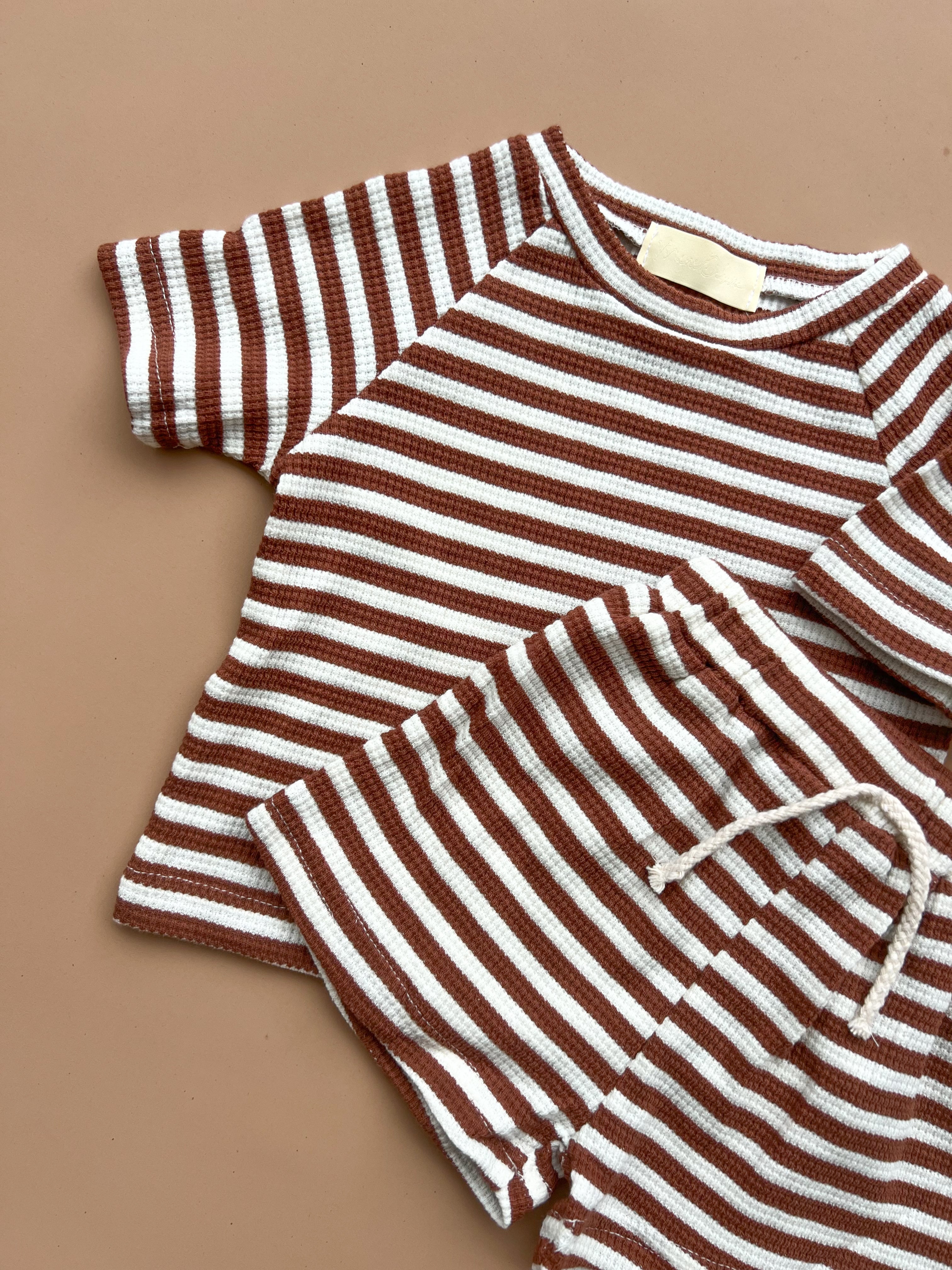 Augie Set - Chocolate Stripe