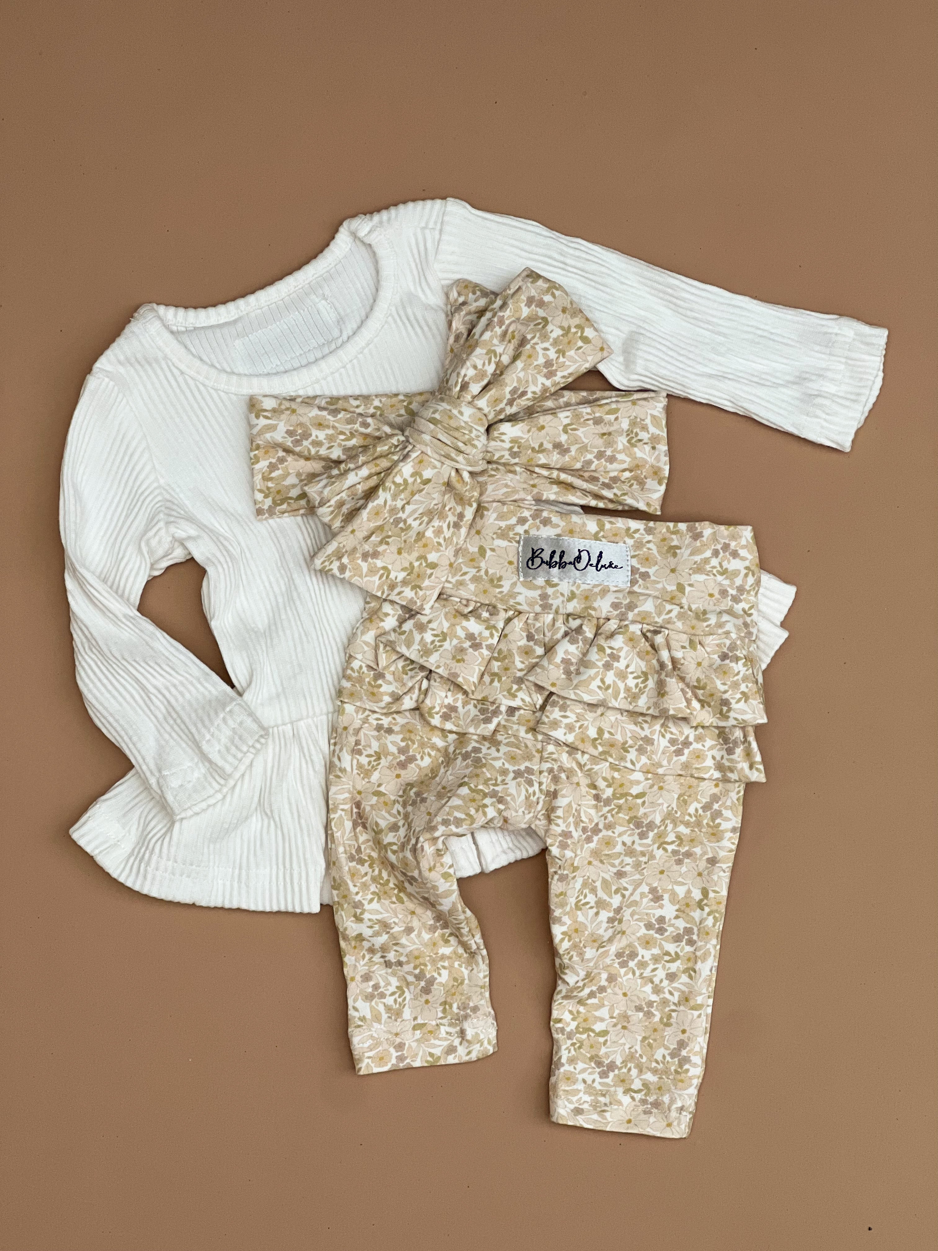 Long Sleeve Peplum Top - Coconut