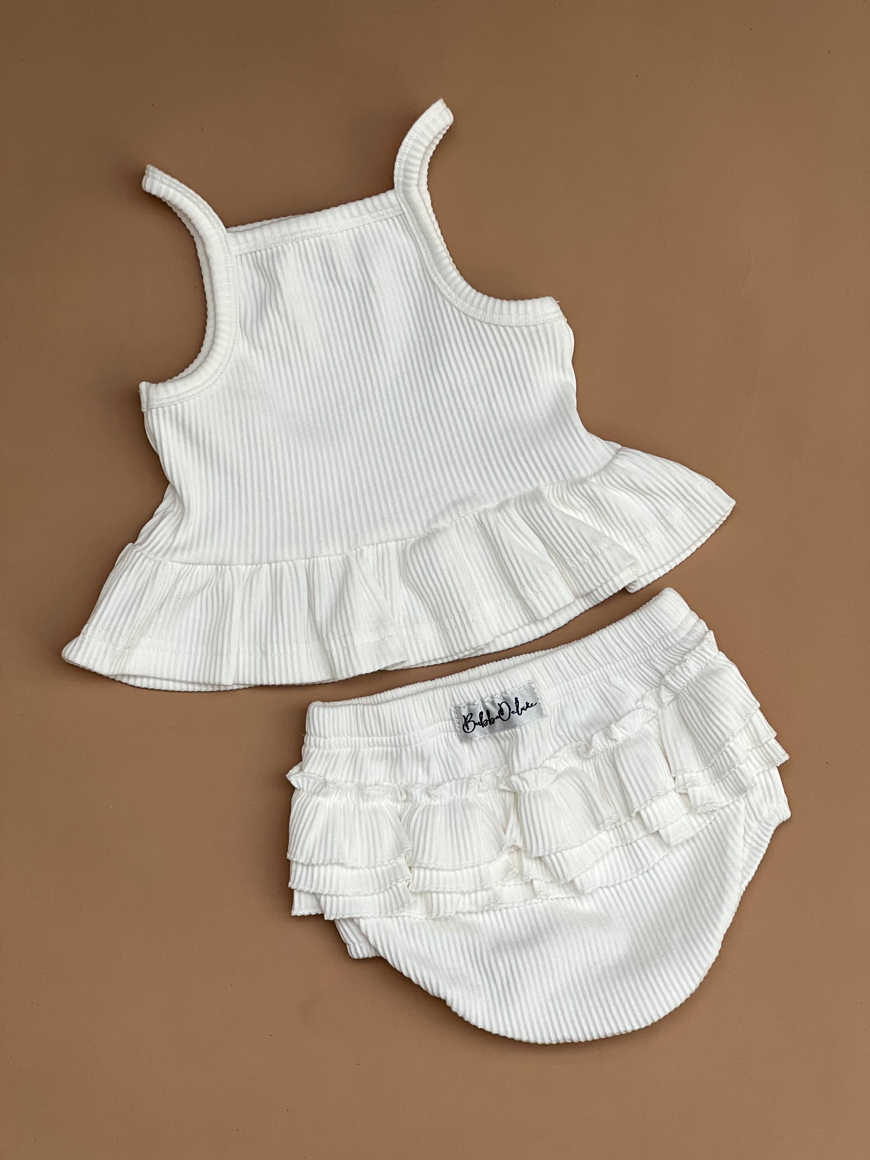 BASICS Peplum Singlet - Coconut