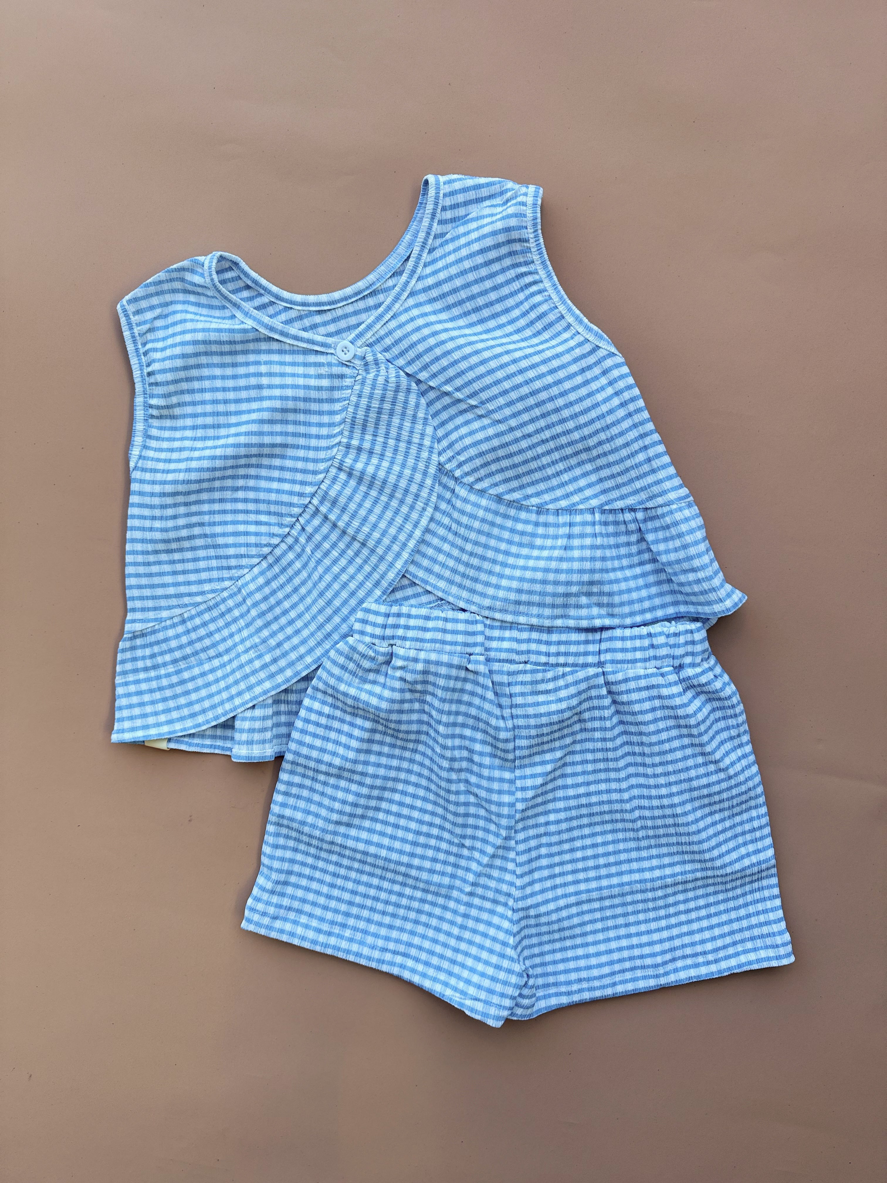 Rhea Set - Cornflower Stripe