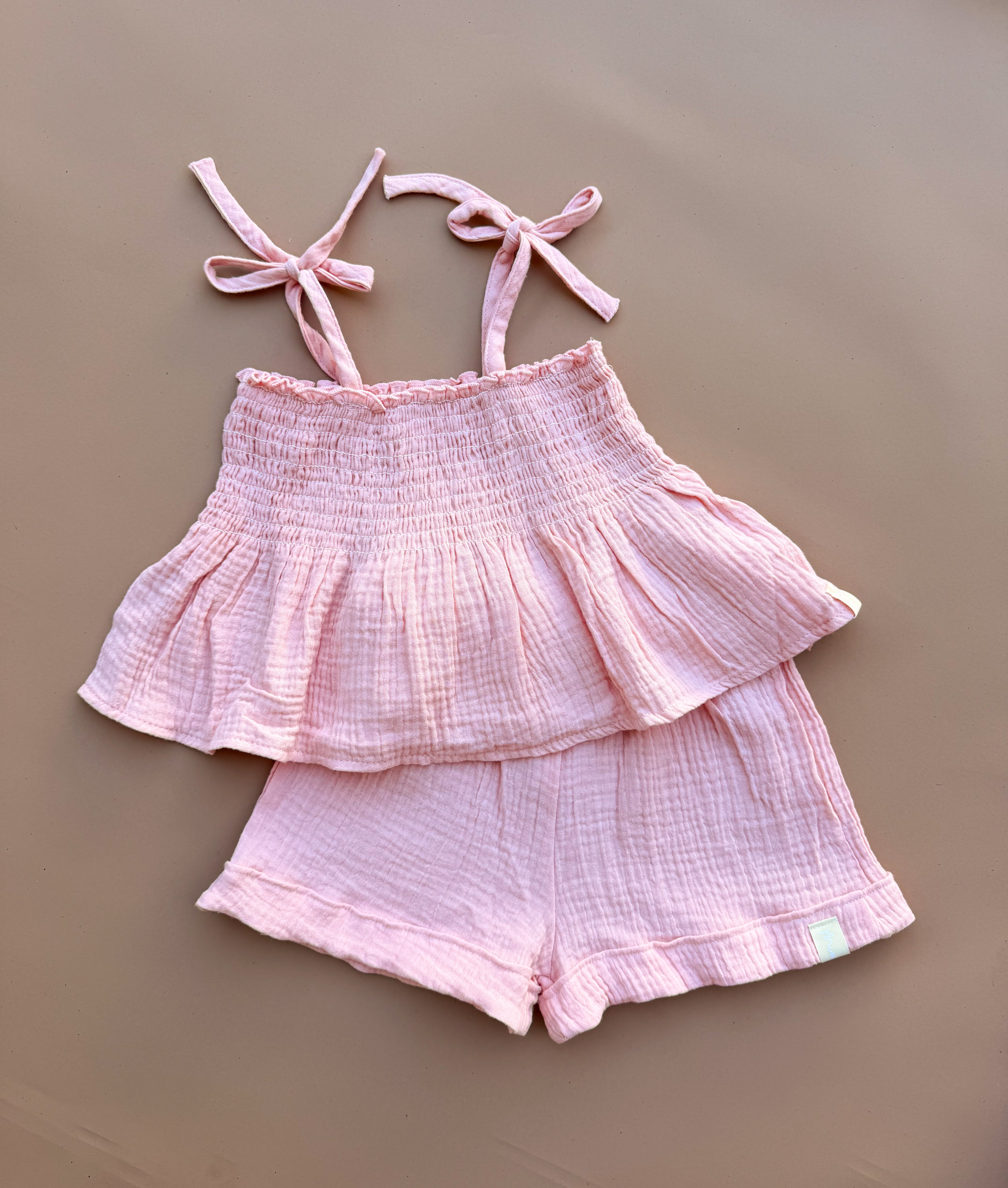 Ellidy Muslin Set - Coral