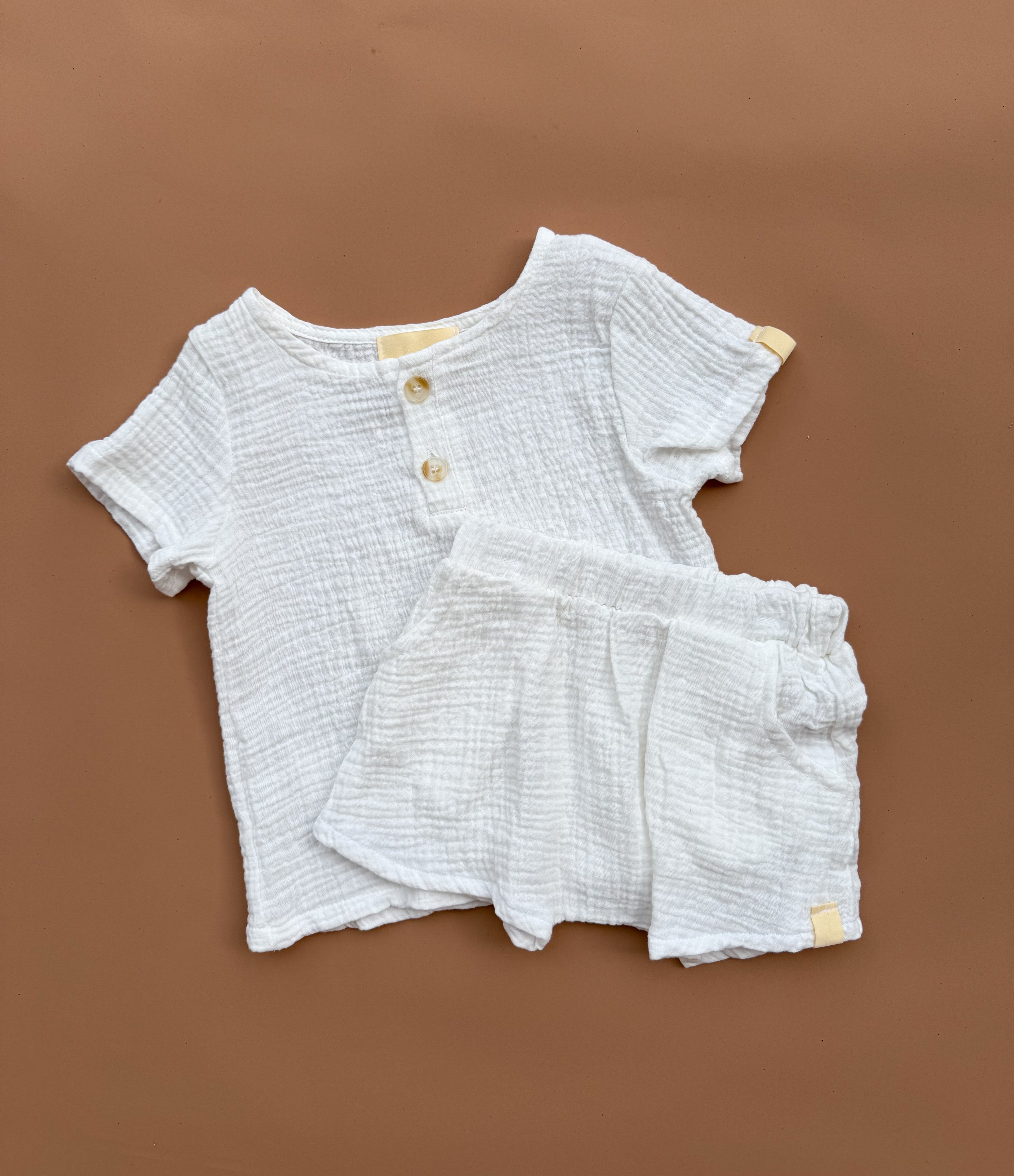 Charlie Set - Coconut Muslin