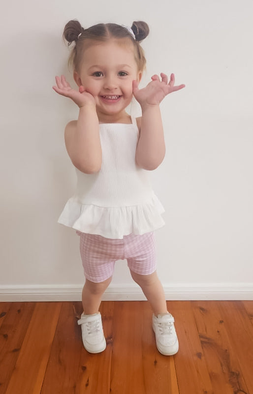 BASICS Peplum Singlet - Coconut