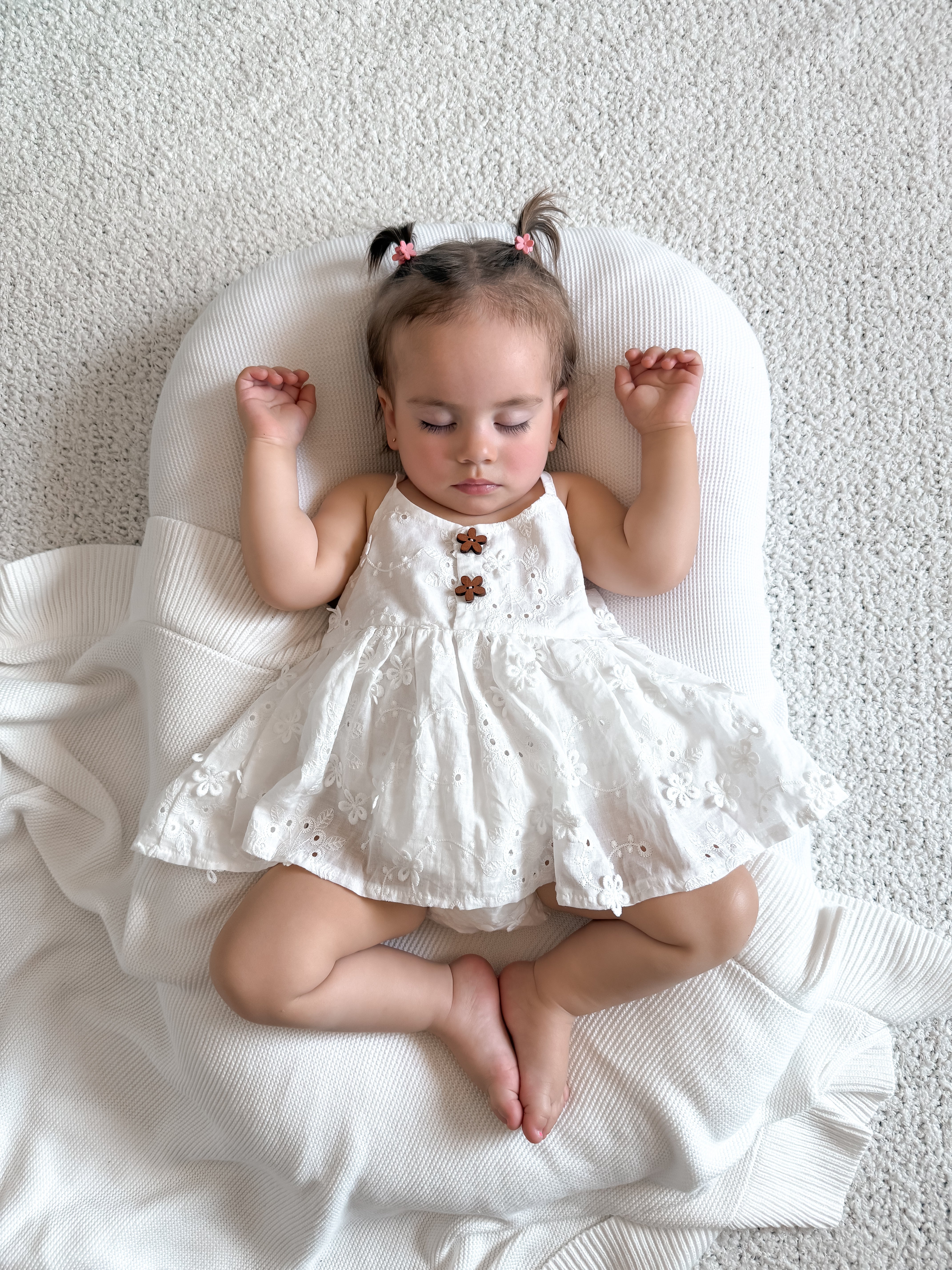 Claire Romper - White Embroidered