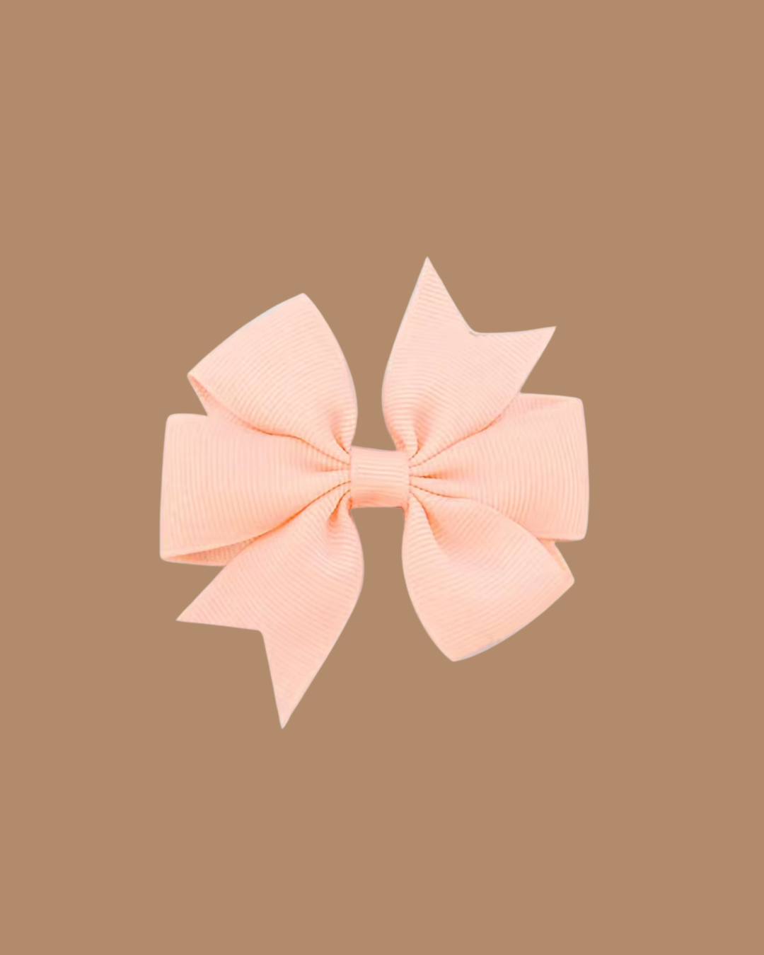 Grosgrain Bow Clip - Peachy