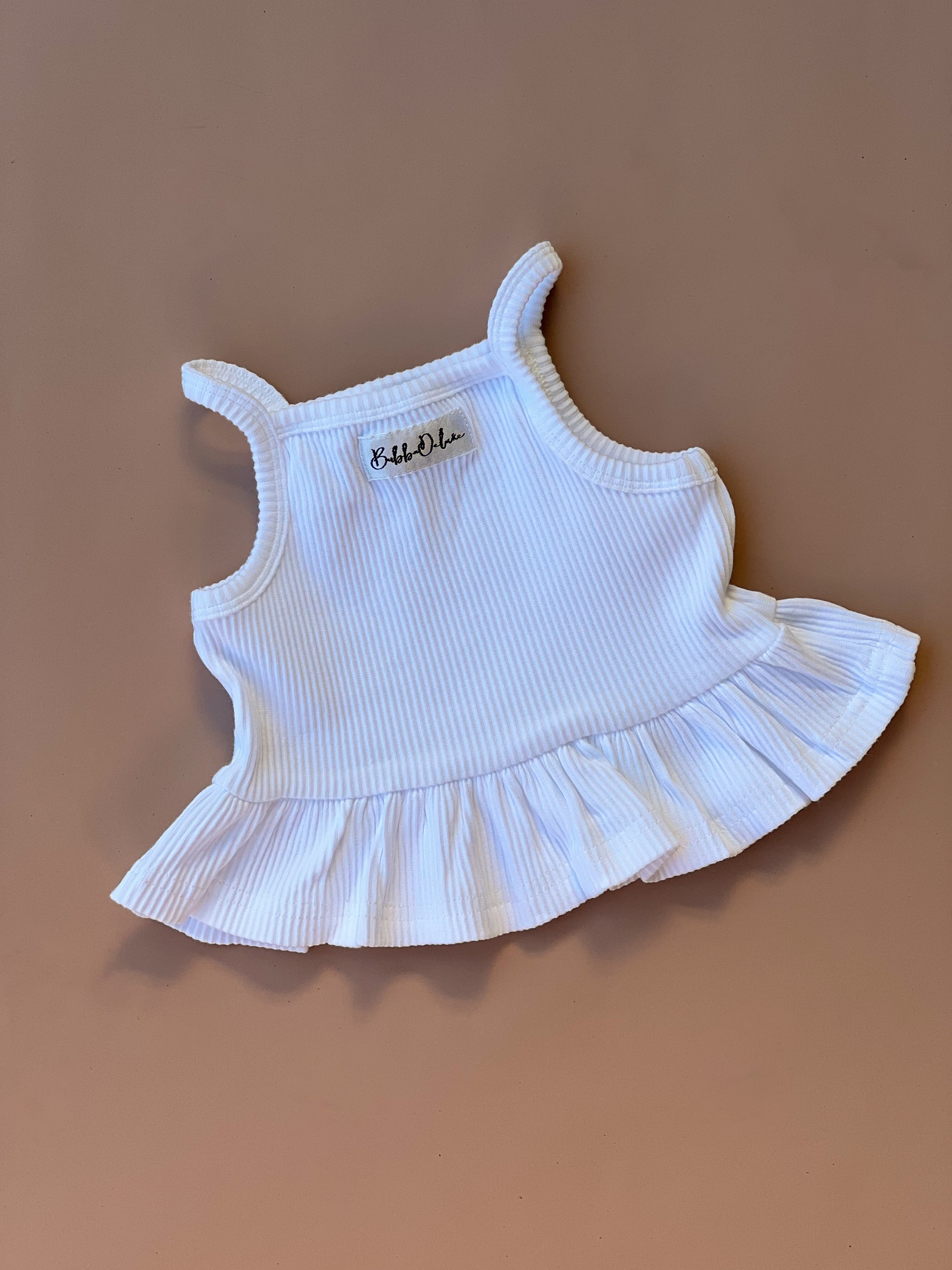 BASICS Peplum Singlet - Coconut