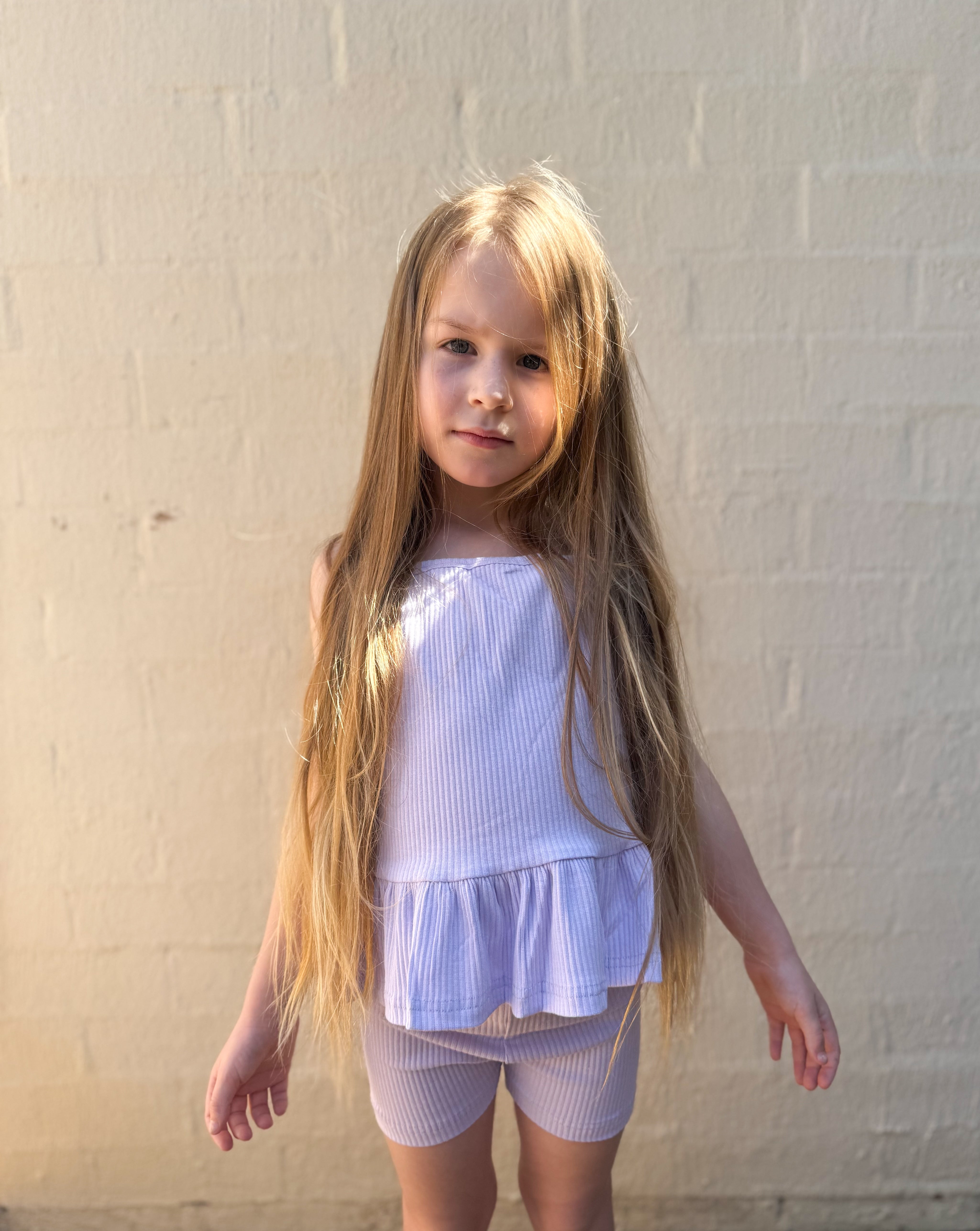 BASICS Peplum Singlet - Iris