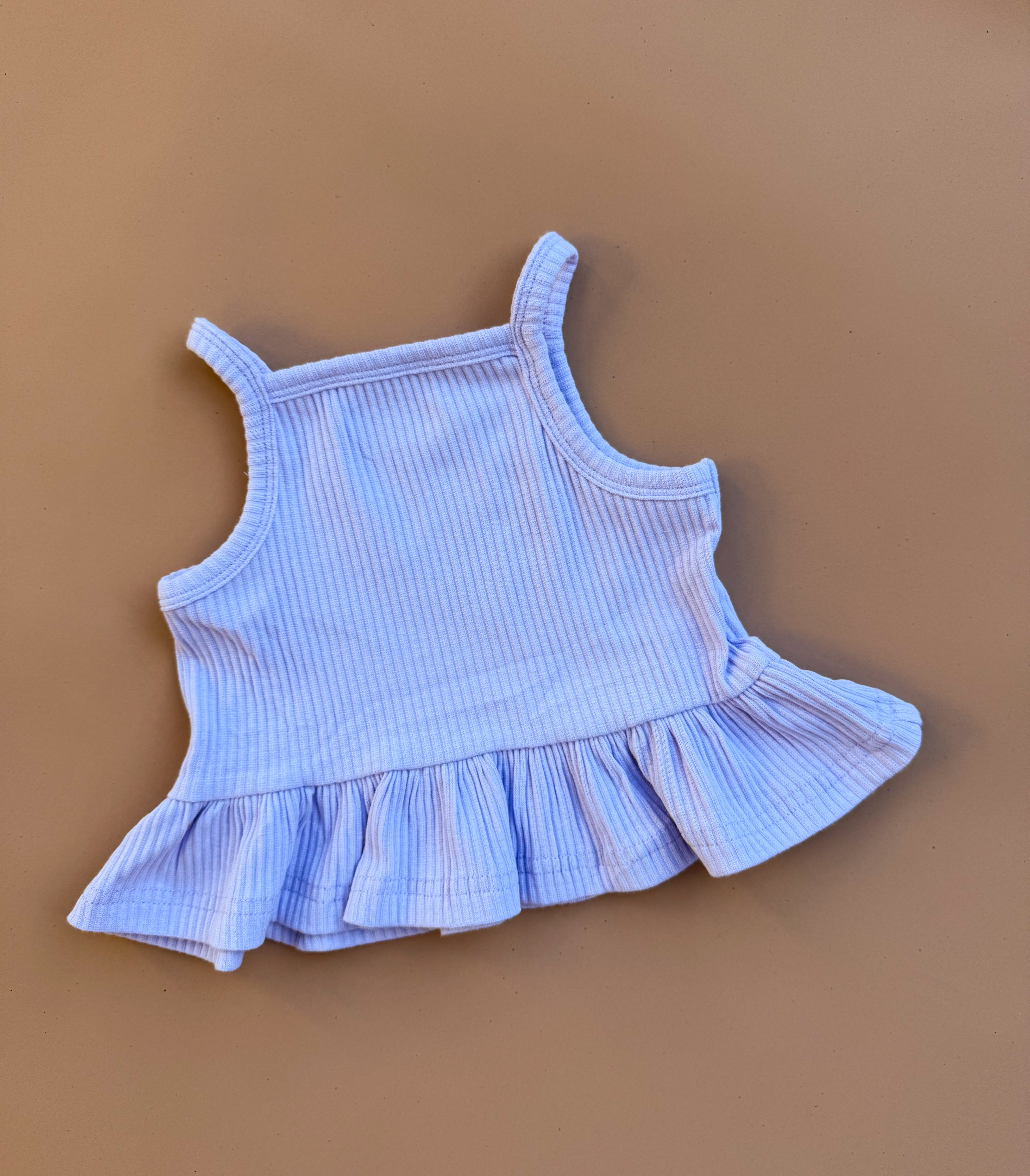 BASICS Peplum Singlet - Iris