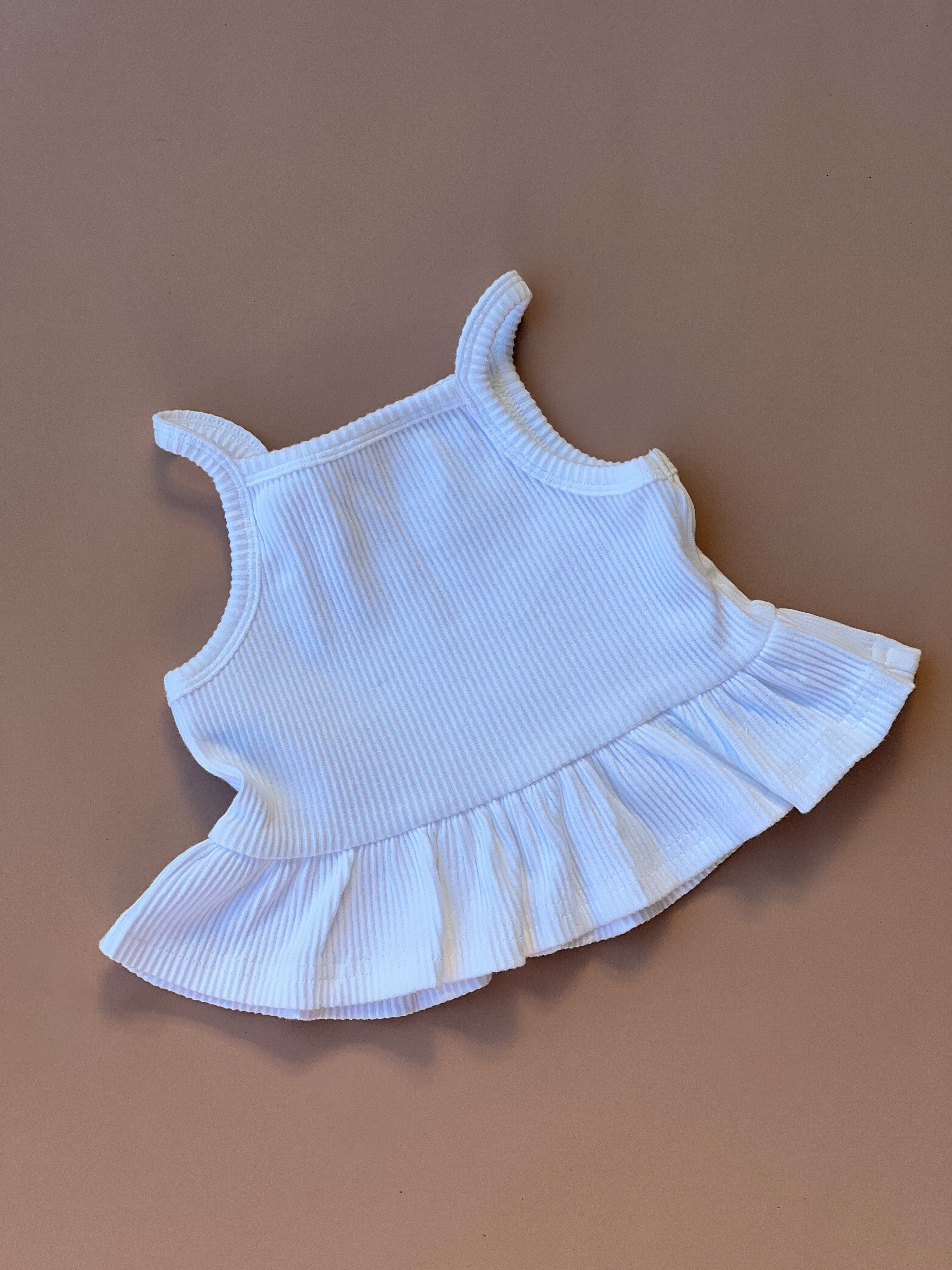 BASICS Peplum Singlet - Coconut