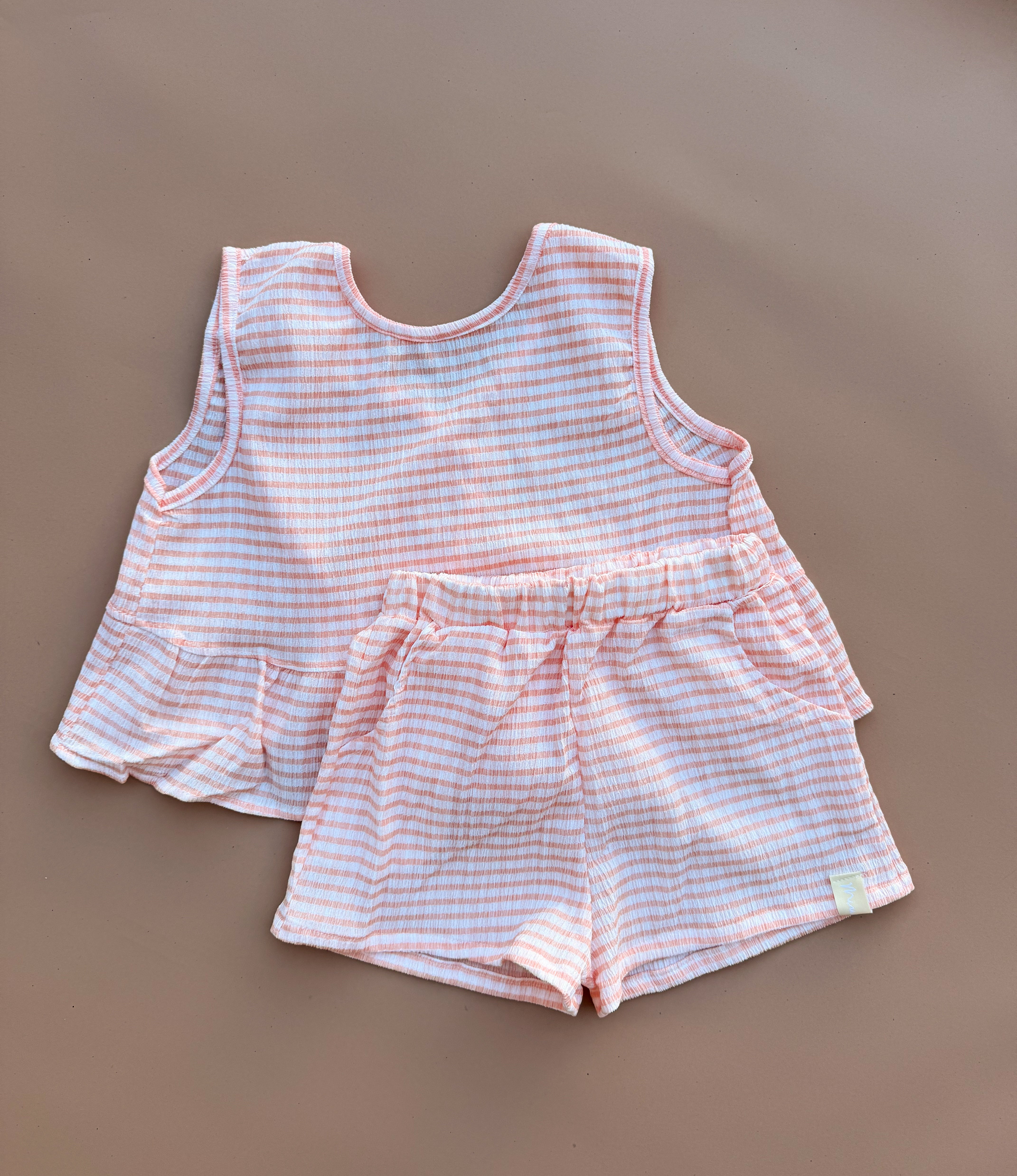 Rhea Set - Peachy Stripe