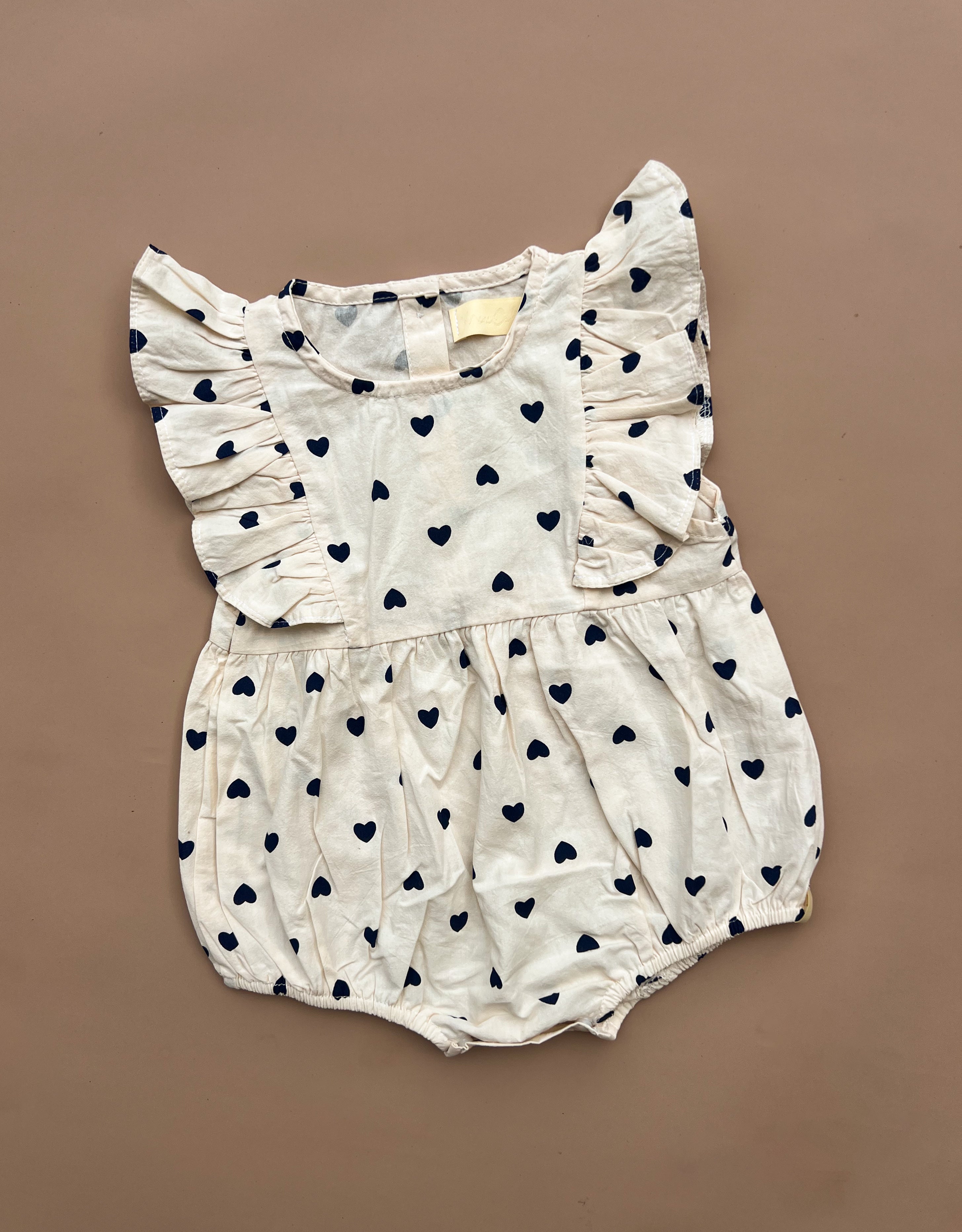 Mila Romper - Navy Hearts
