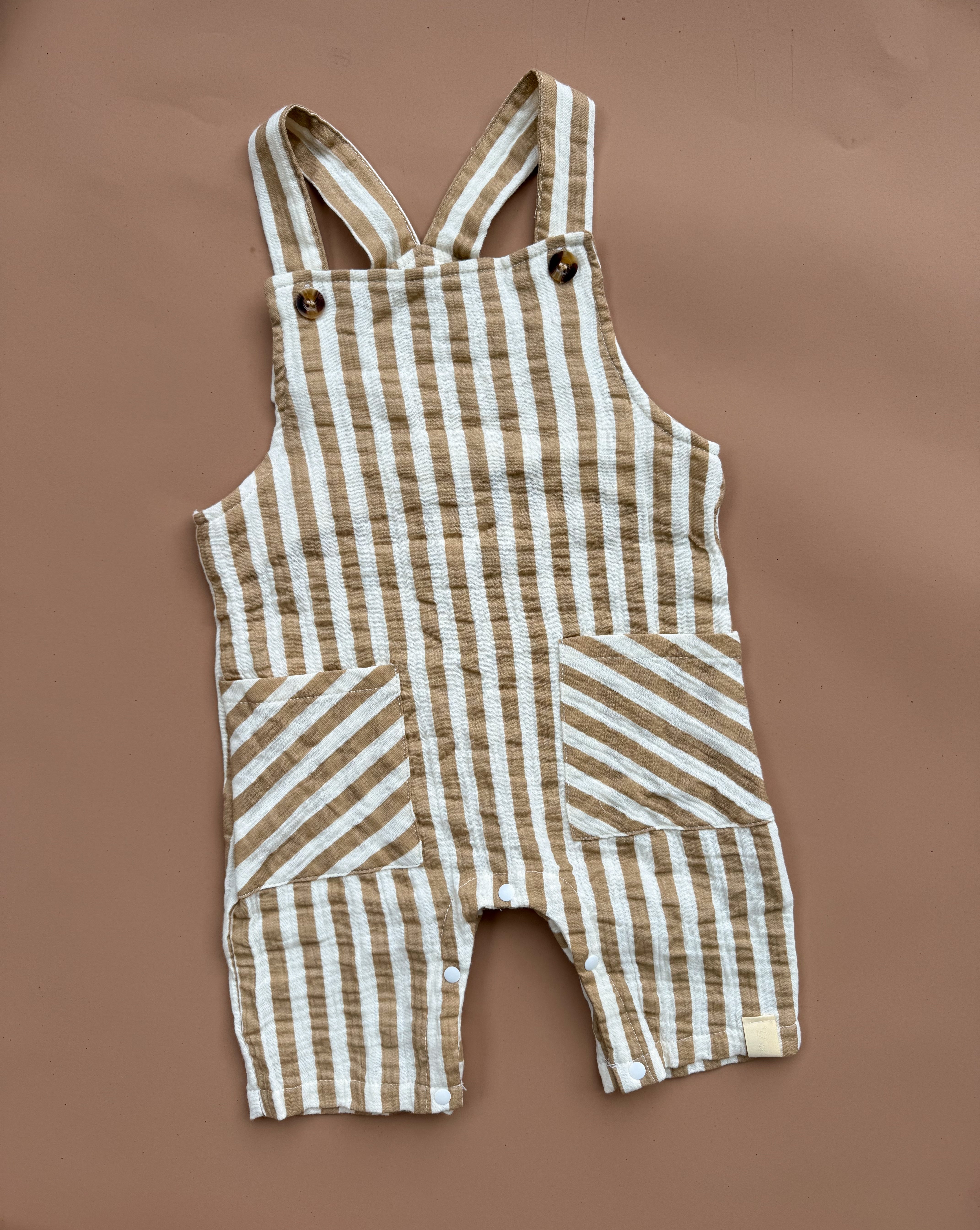 Remi Overalls - Ochre Stripe