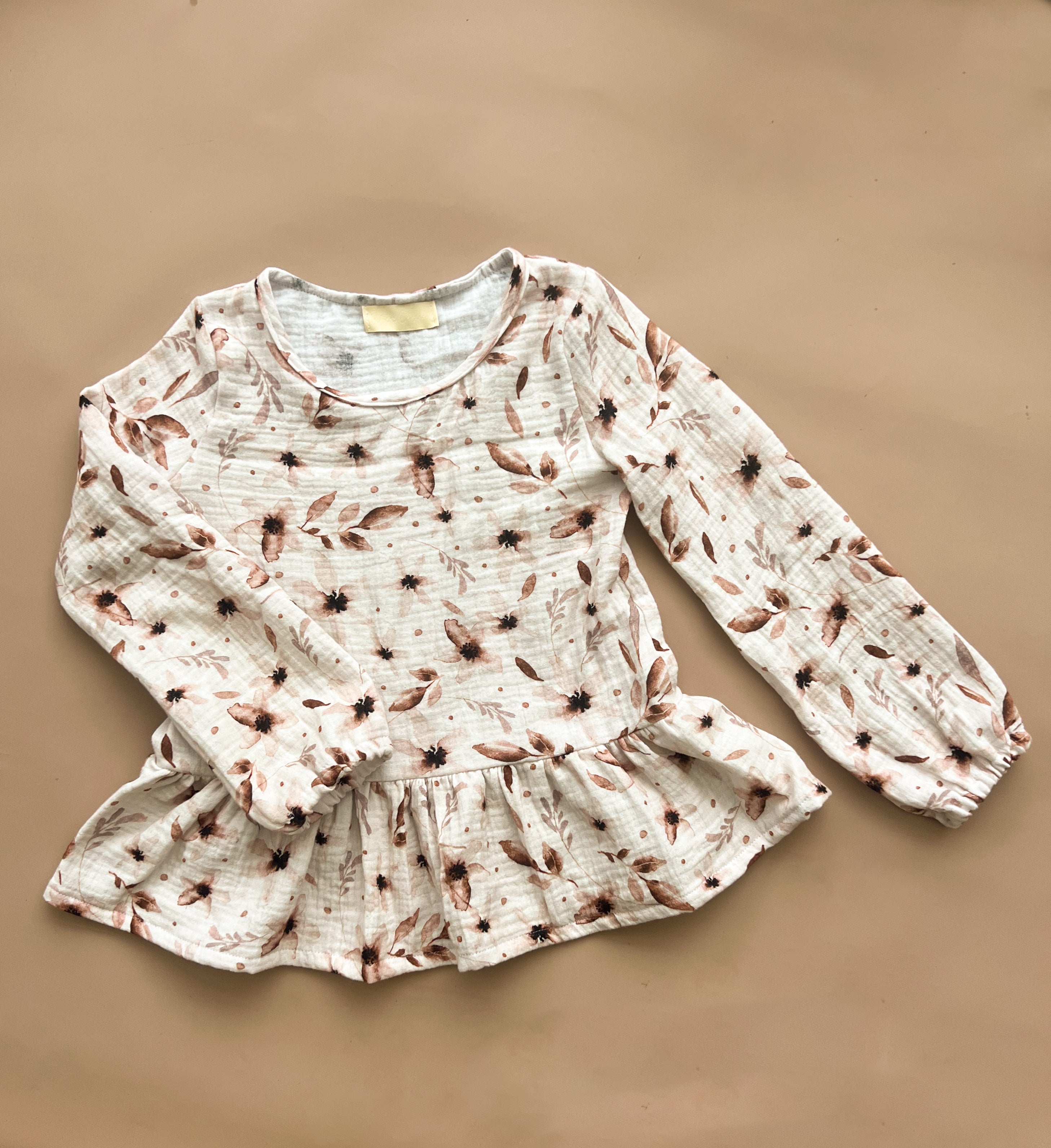 Muslin Peplum Top - Edie Floral