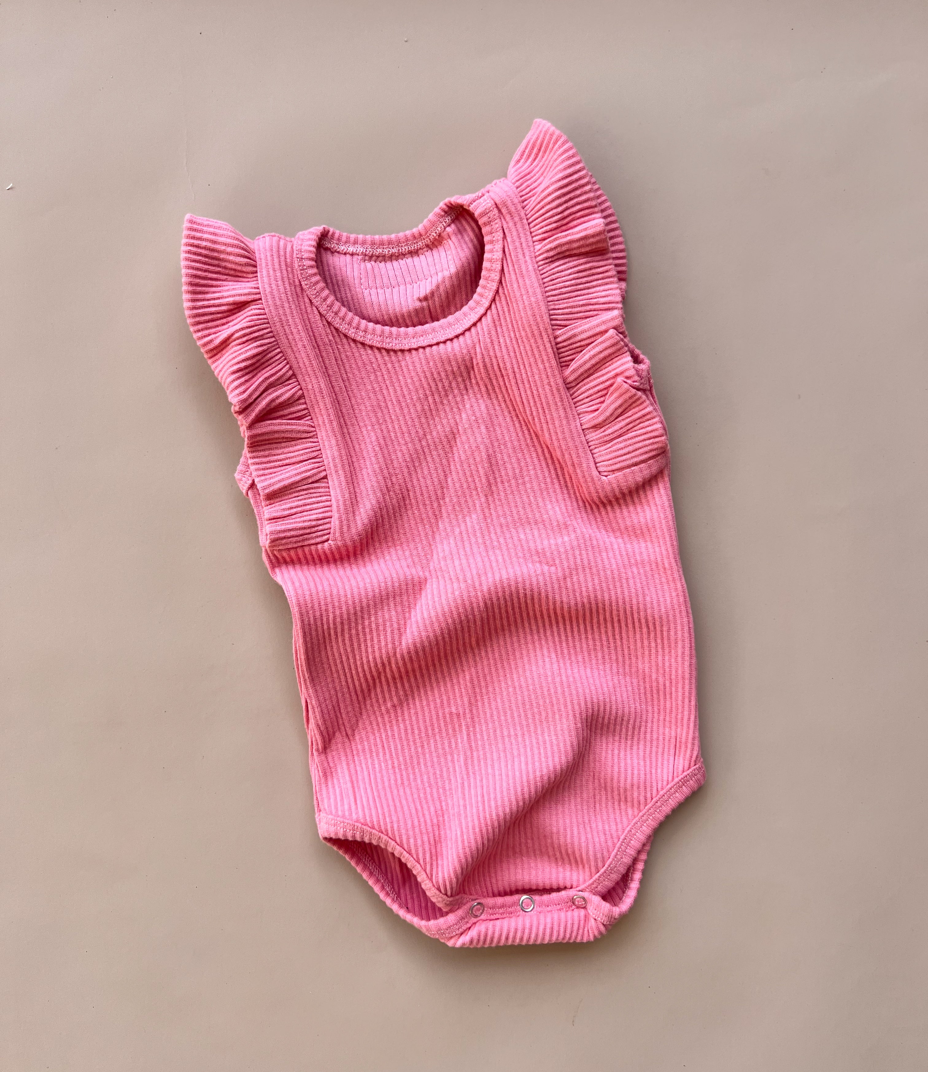 BASICS Sleeveless Frillie Bodysuit - Flamingo