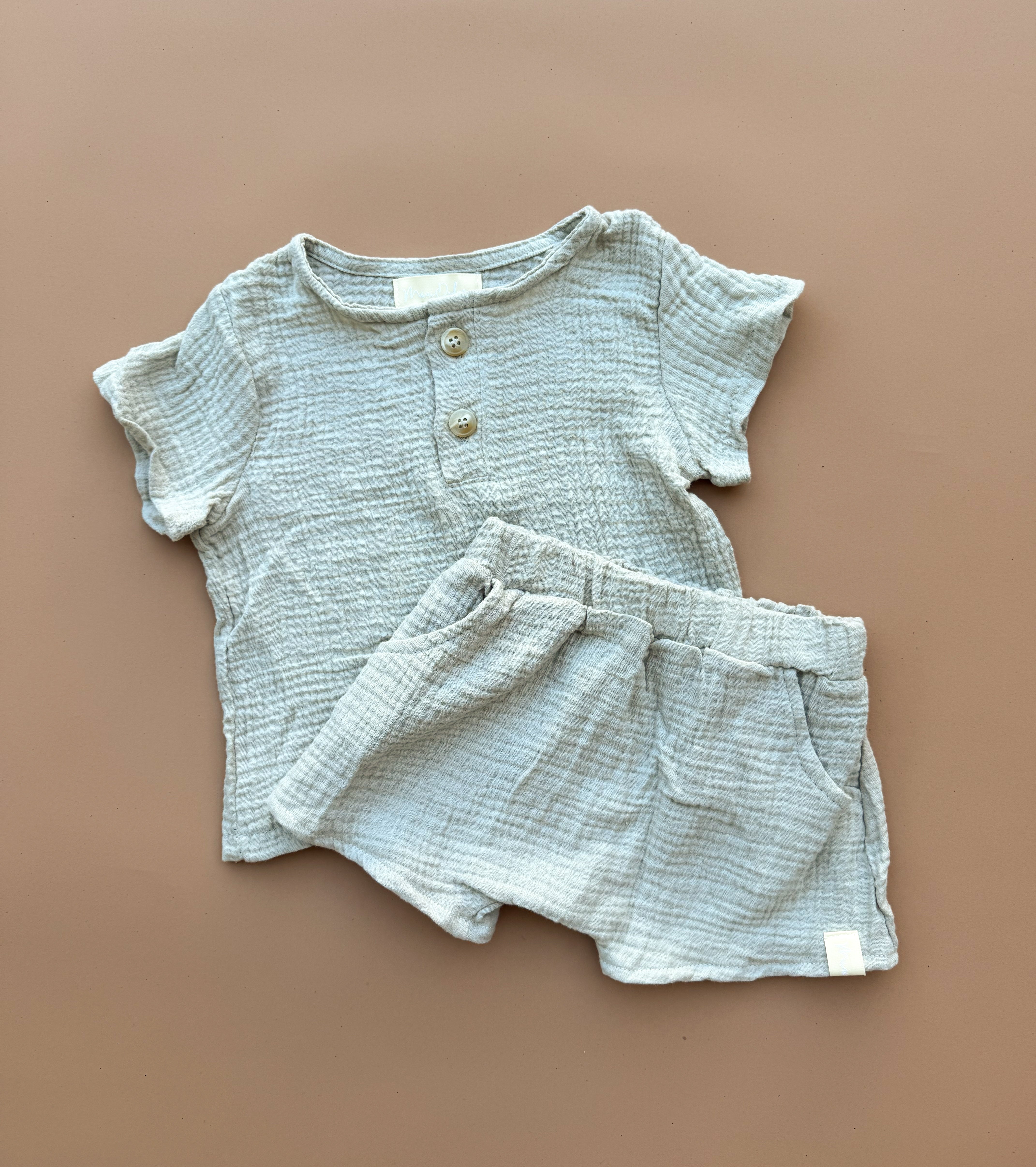 Charlie Set - Sage Muslin