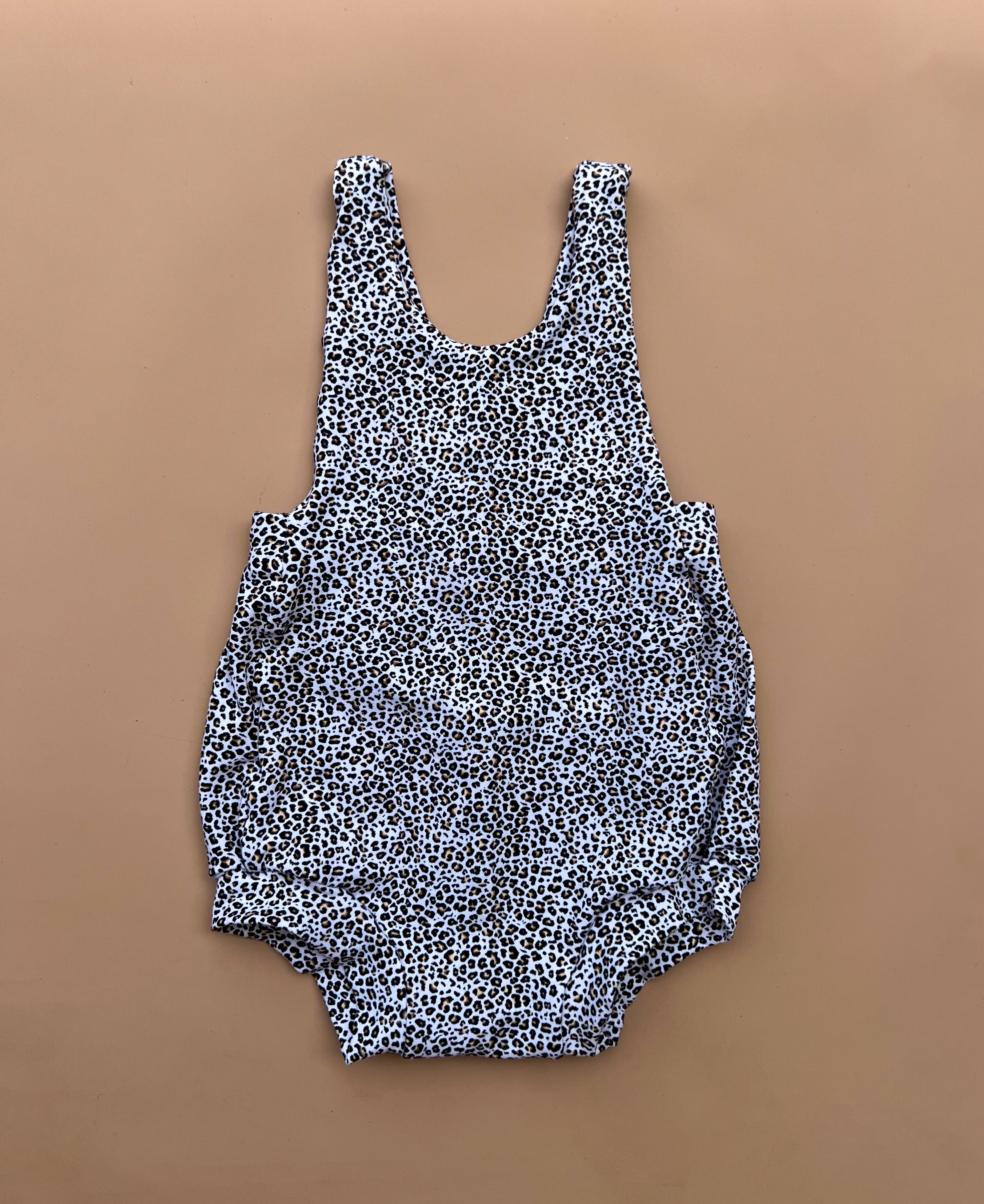 Avery Romper - Mini Leopard