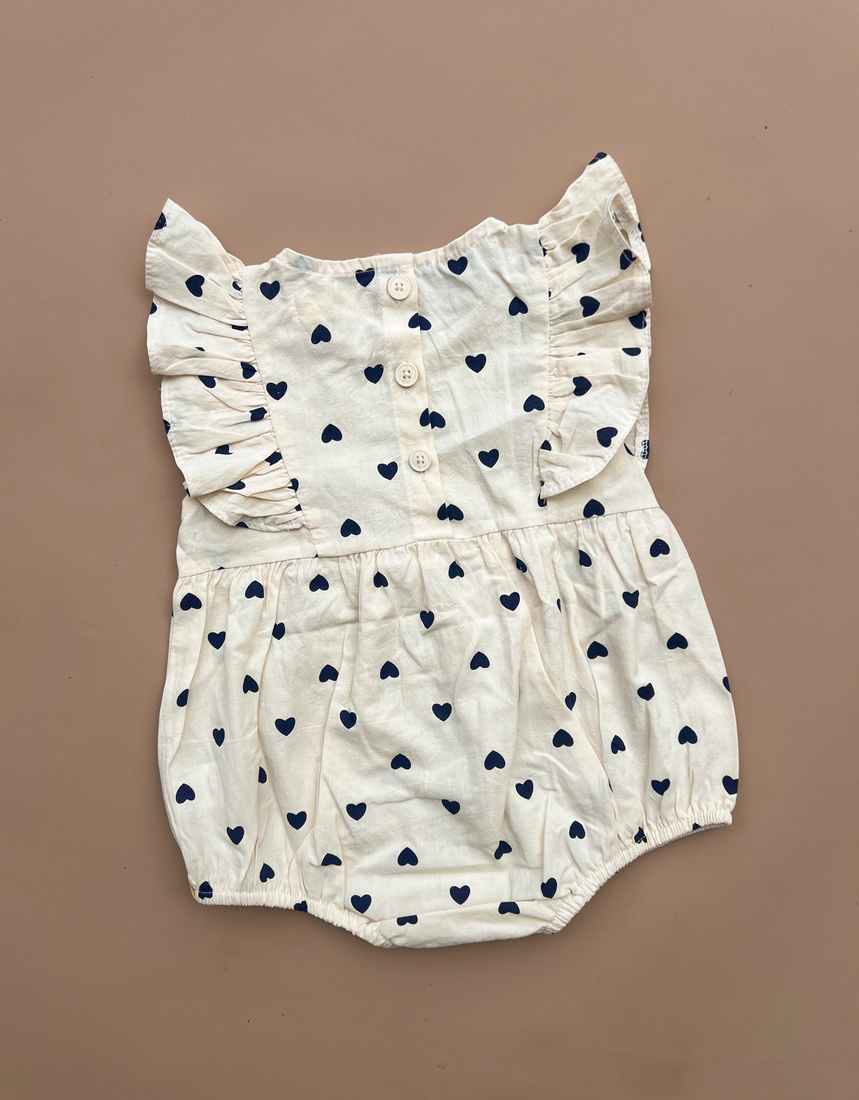 Mila Romper - Navy Hearts
