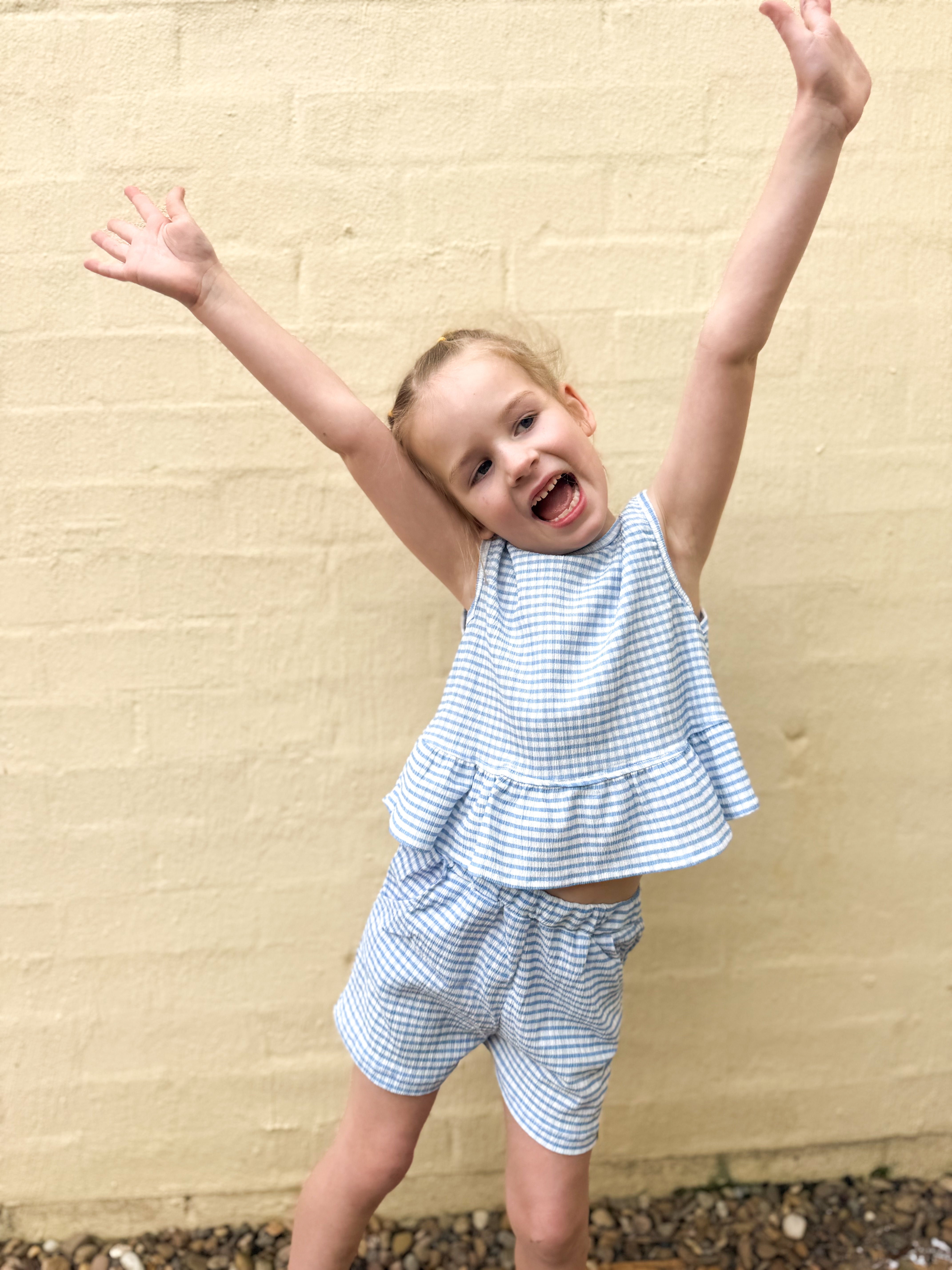 Rhea Set - Cornflower Stripe