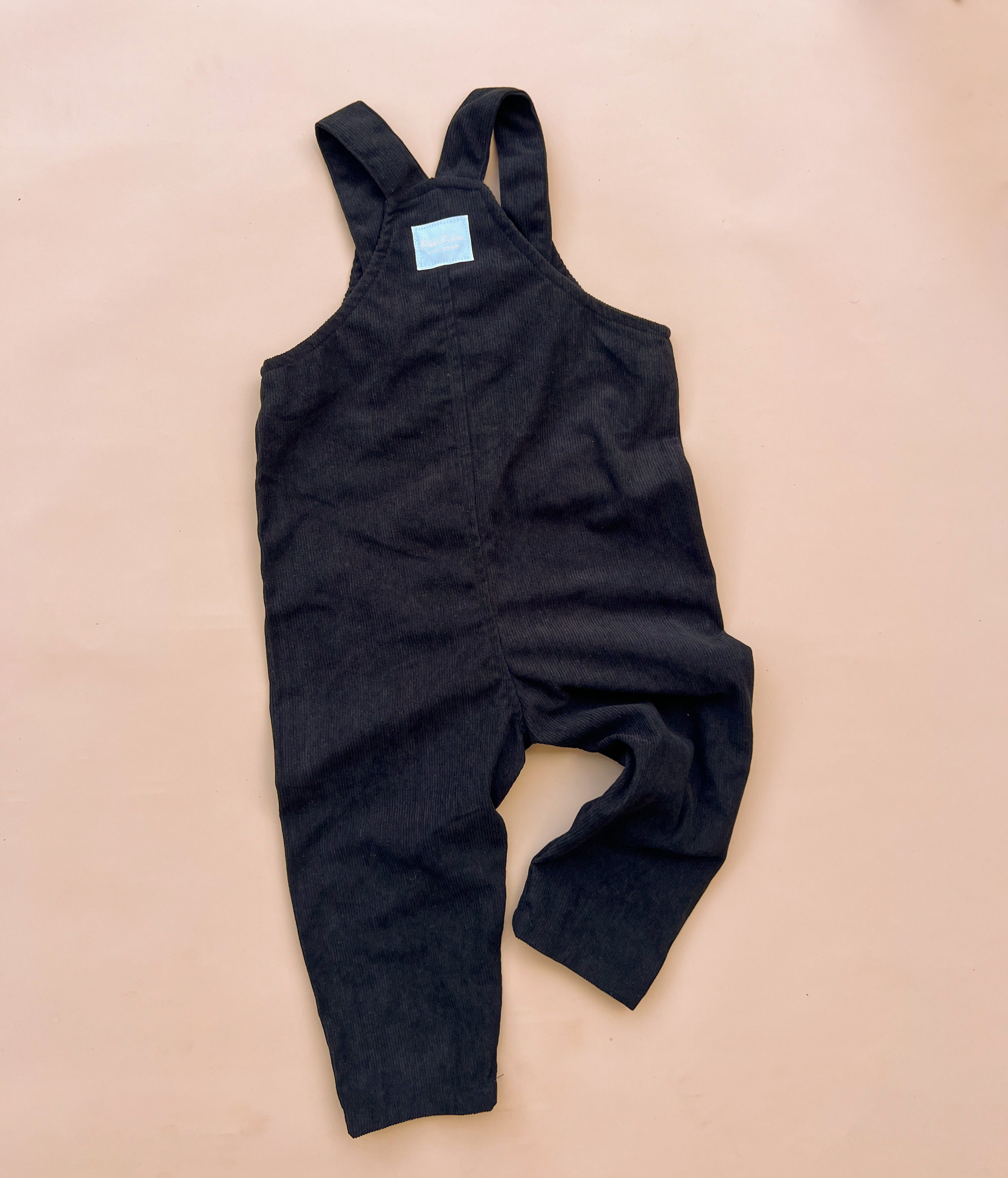 Corduroy Overalls - Black