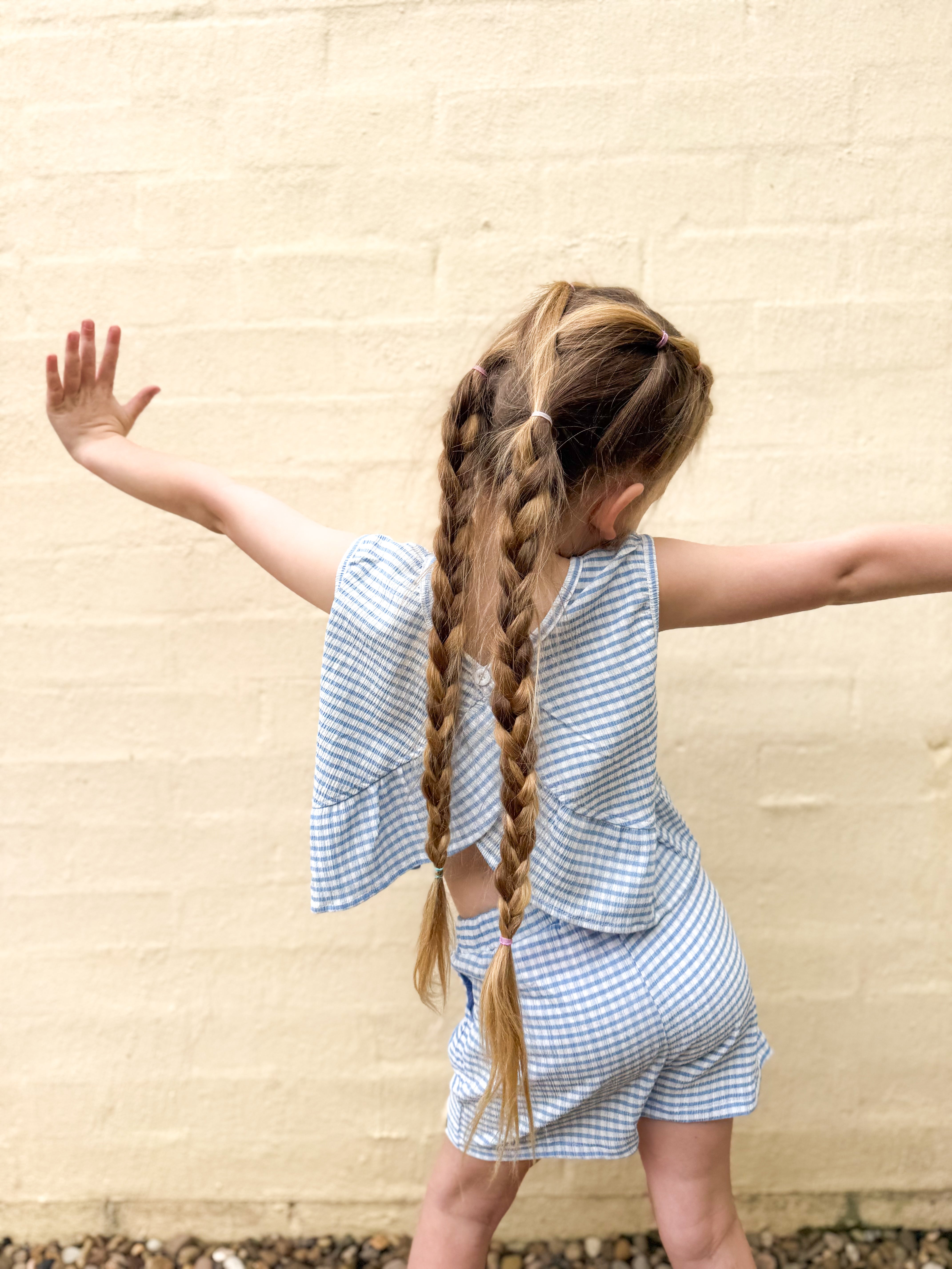 Rhea Set - Cornflower Stripe