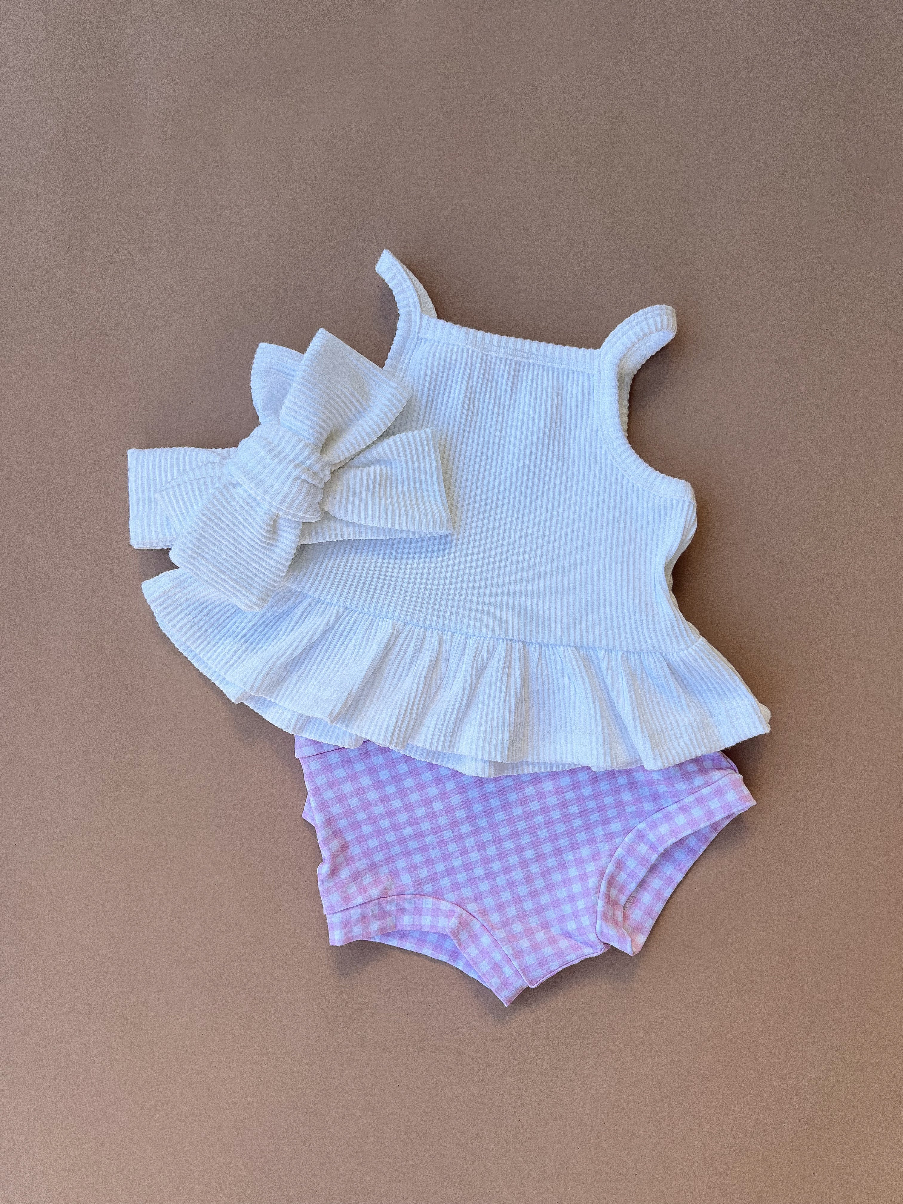 BASICS Peplum Singlet - Coconut