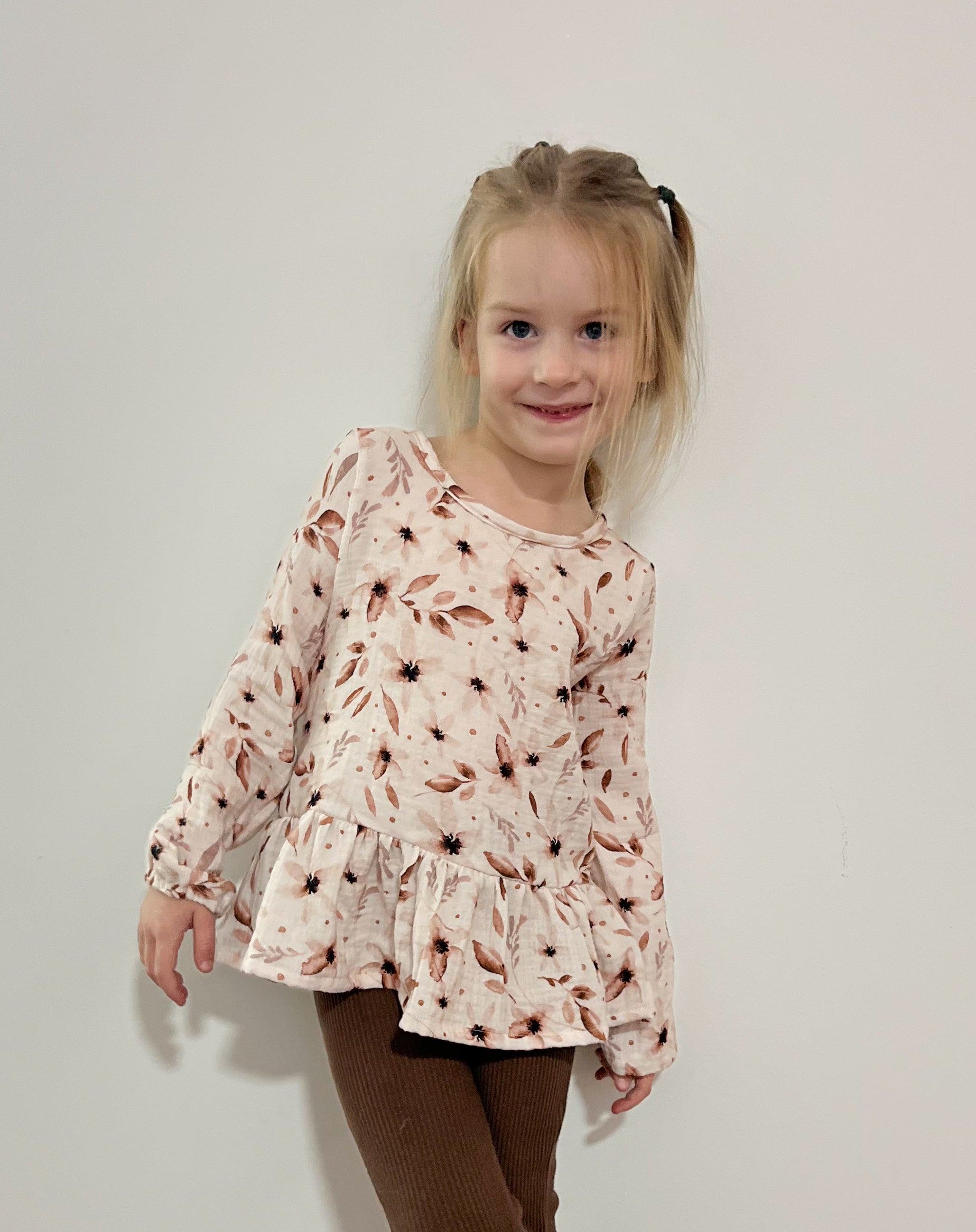 Muslin Peplum Top - Edie Floral