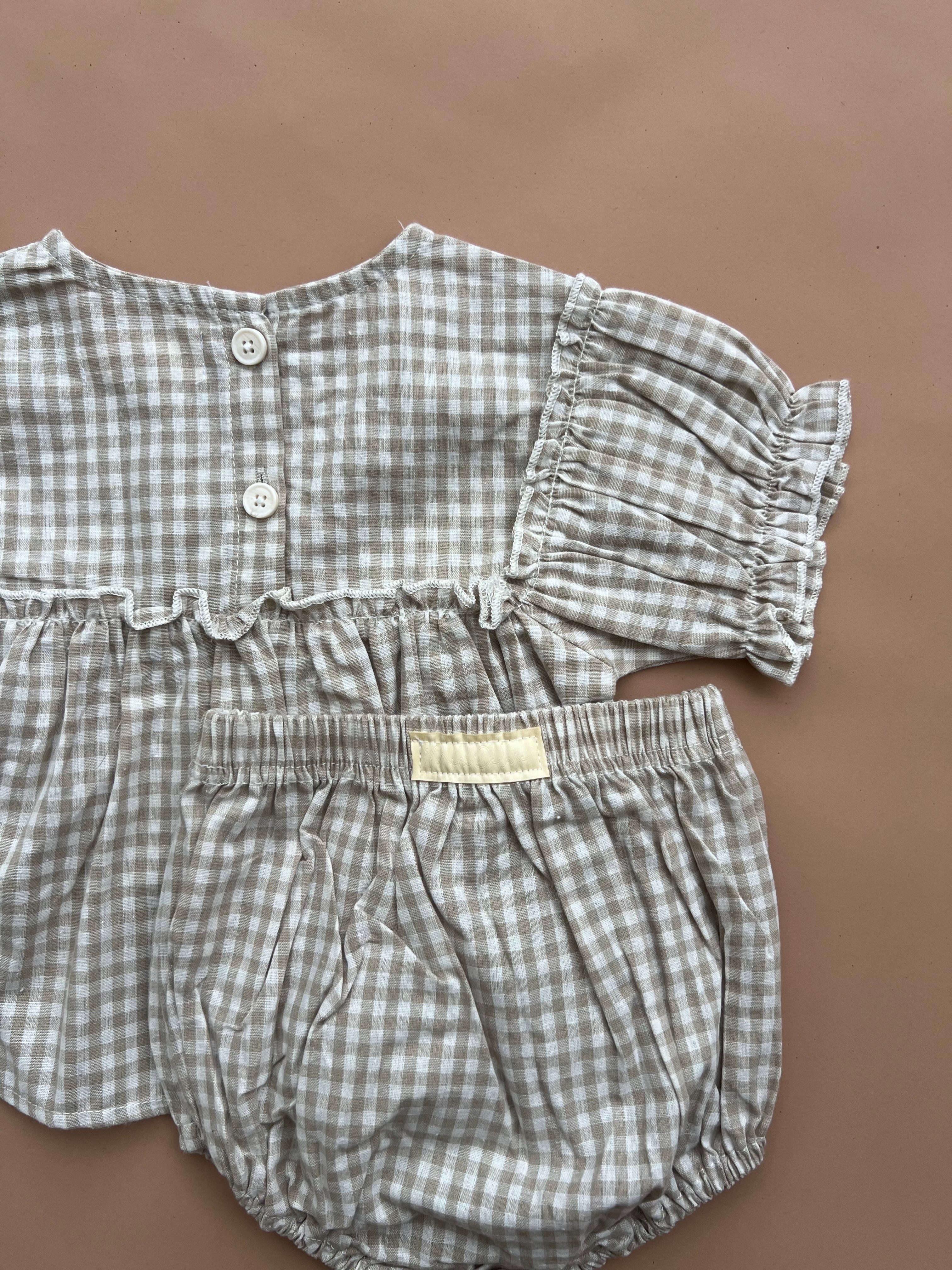 Bobbie Spring Set - Olive Gingham