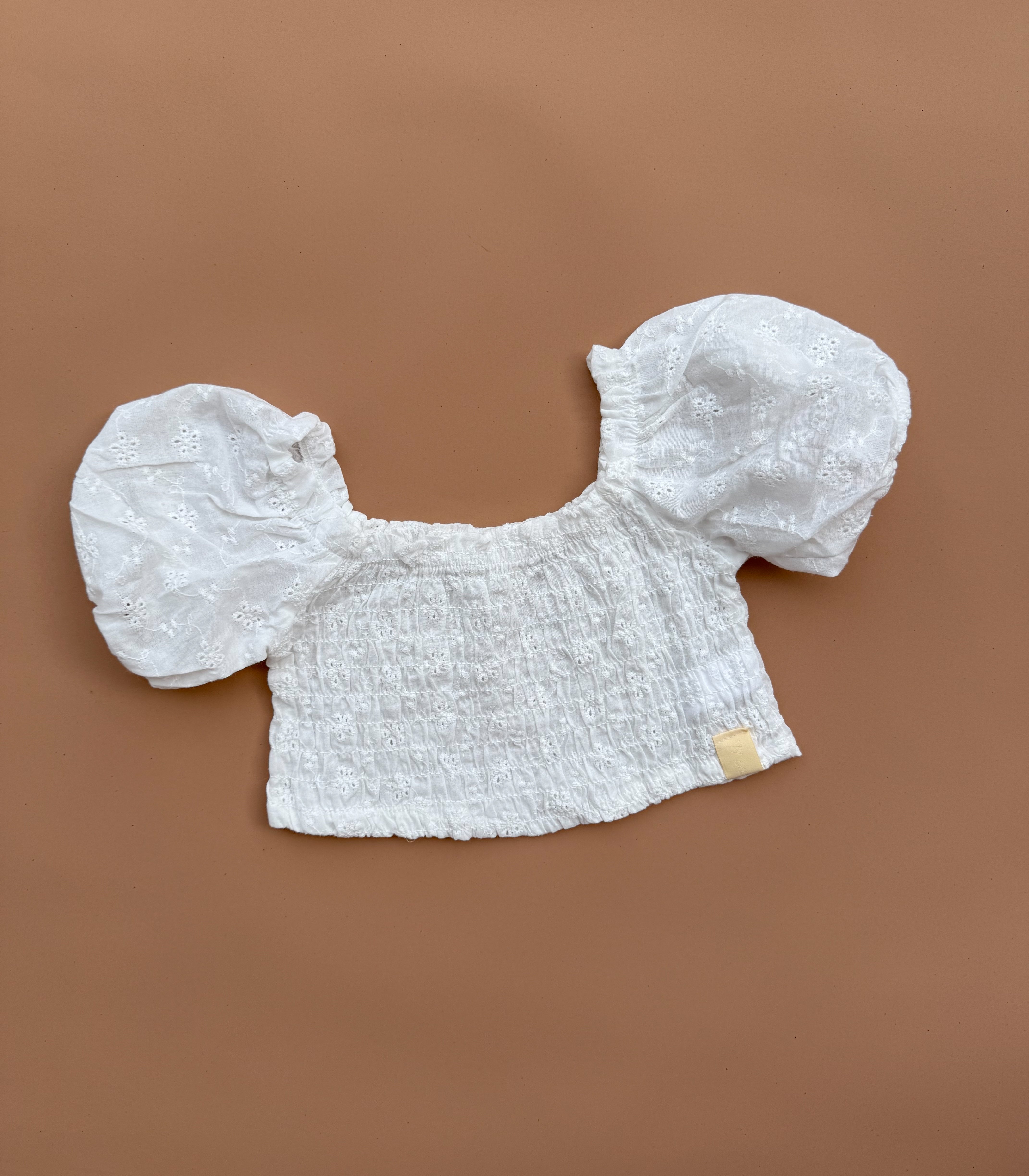 Evie Top - White Broderie