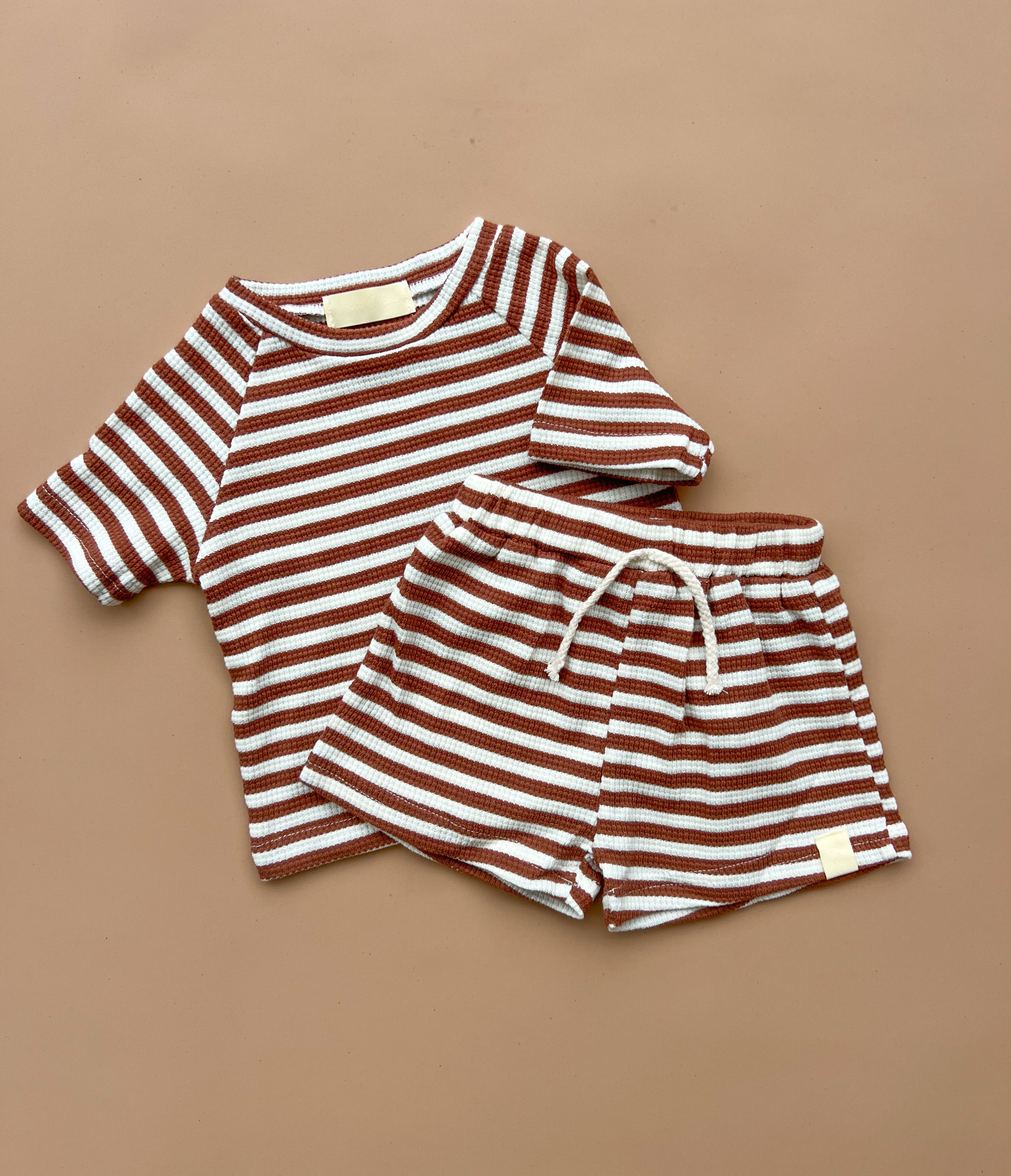 Augie Set - Chocolate Stripe