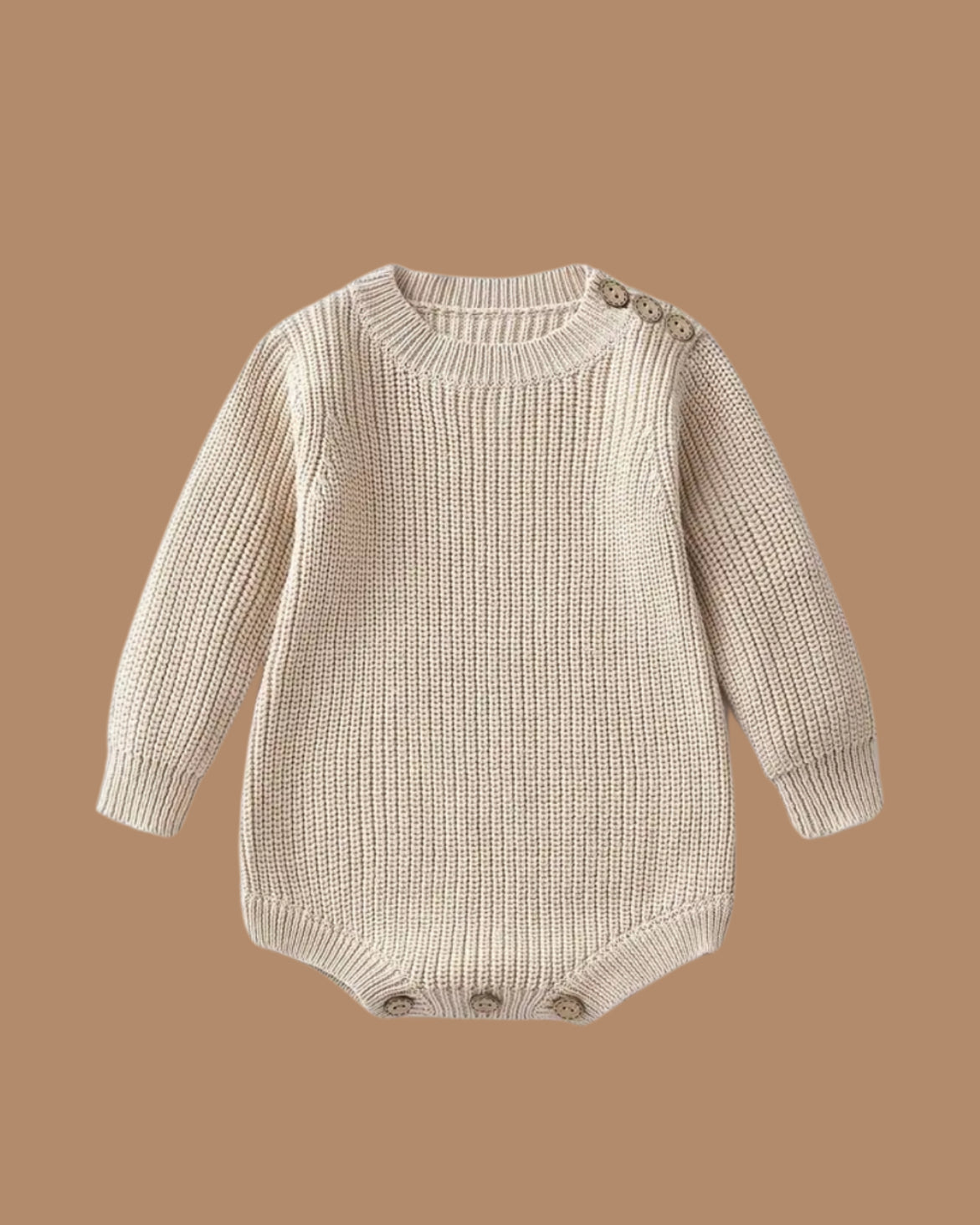 Chunky Knit Romper - Natural