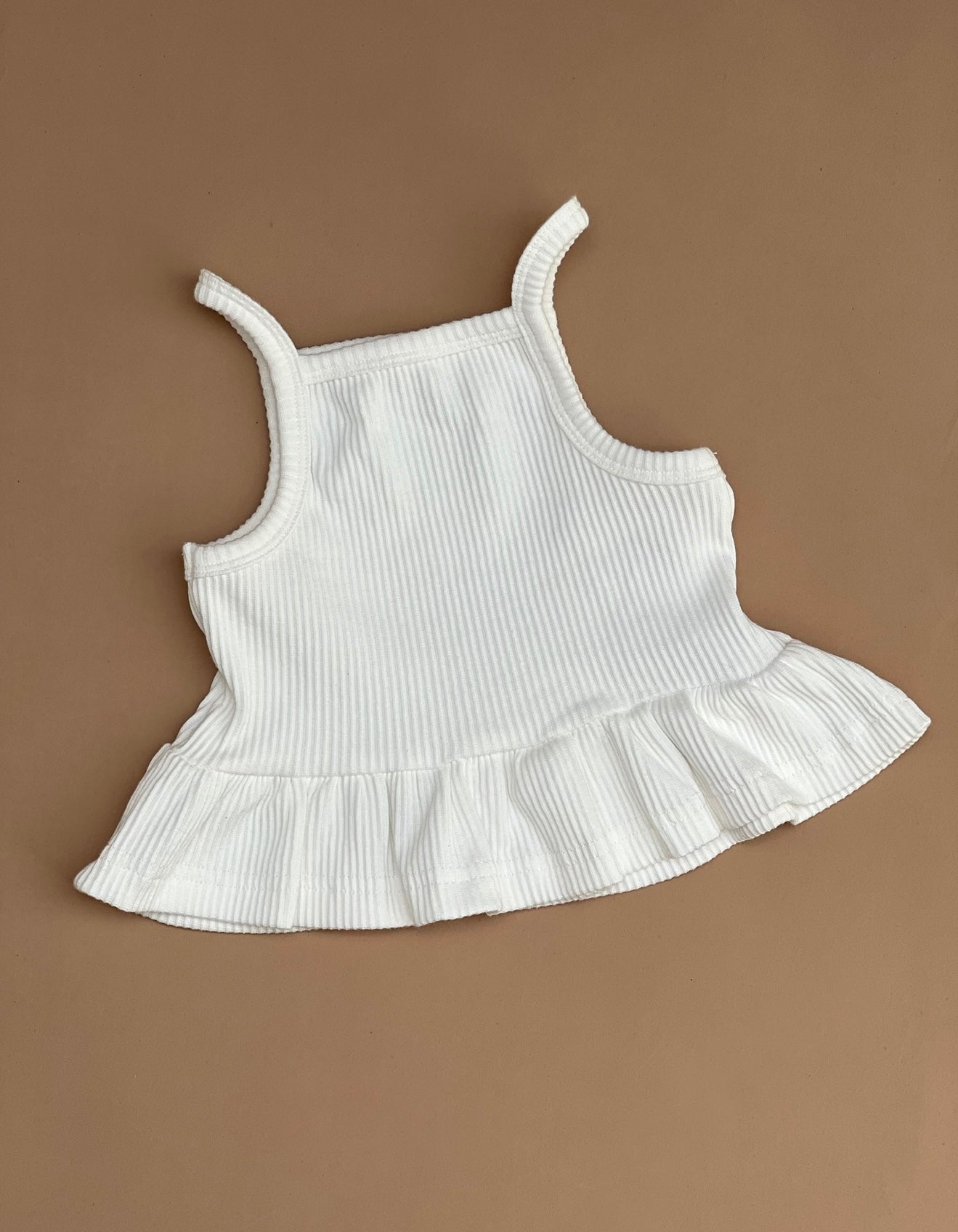BASICS Peplum Singlet - Coconut