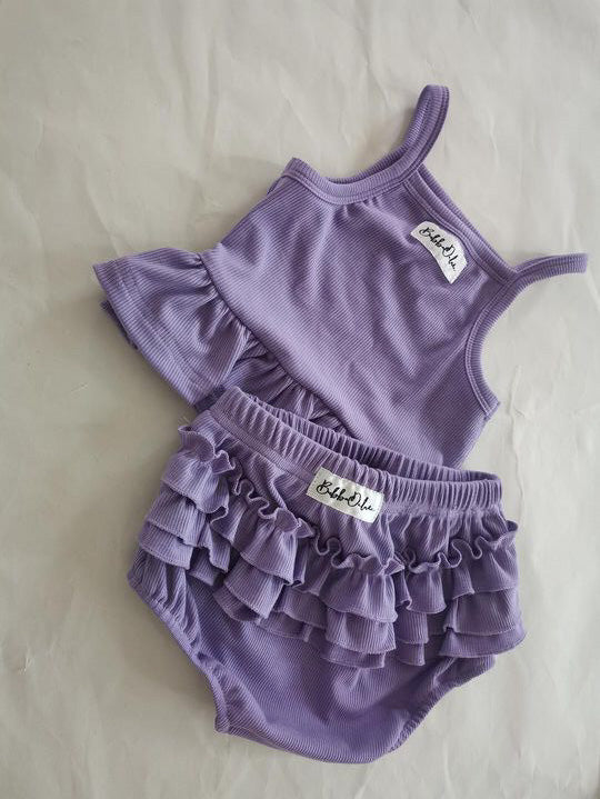 BASICS Peplum Singlet - Jacaranda