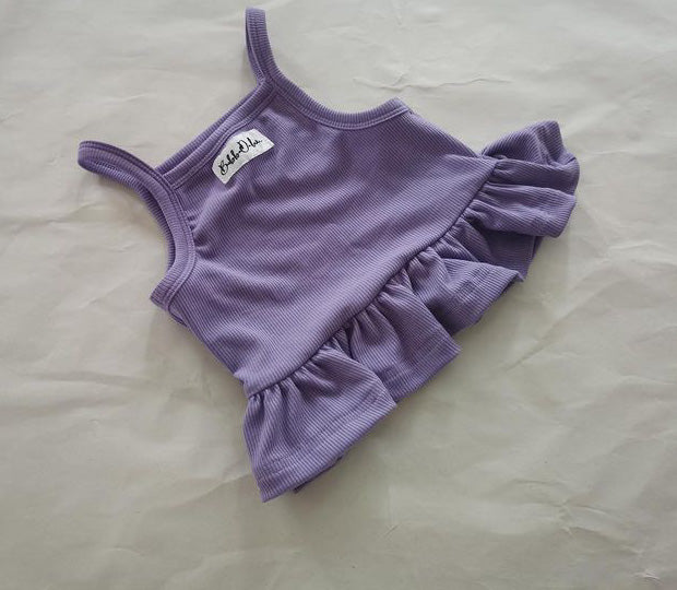 BASICS Peplum Singlet - Jacaranda