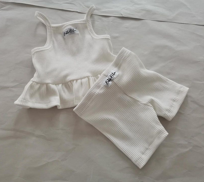 BASICS Peplum Singlet - Coconut