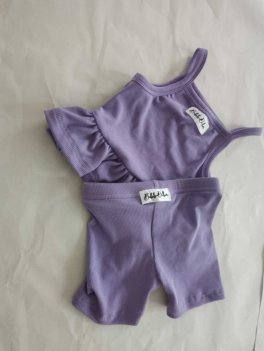 BASICS Peplum Singlet - Jacaranda