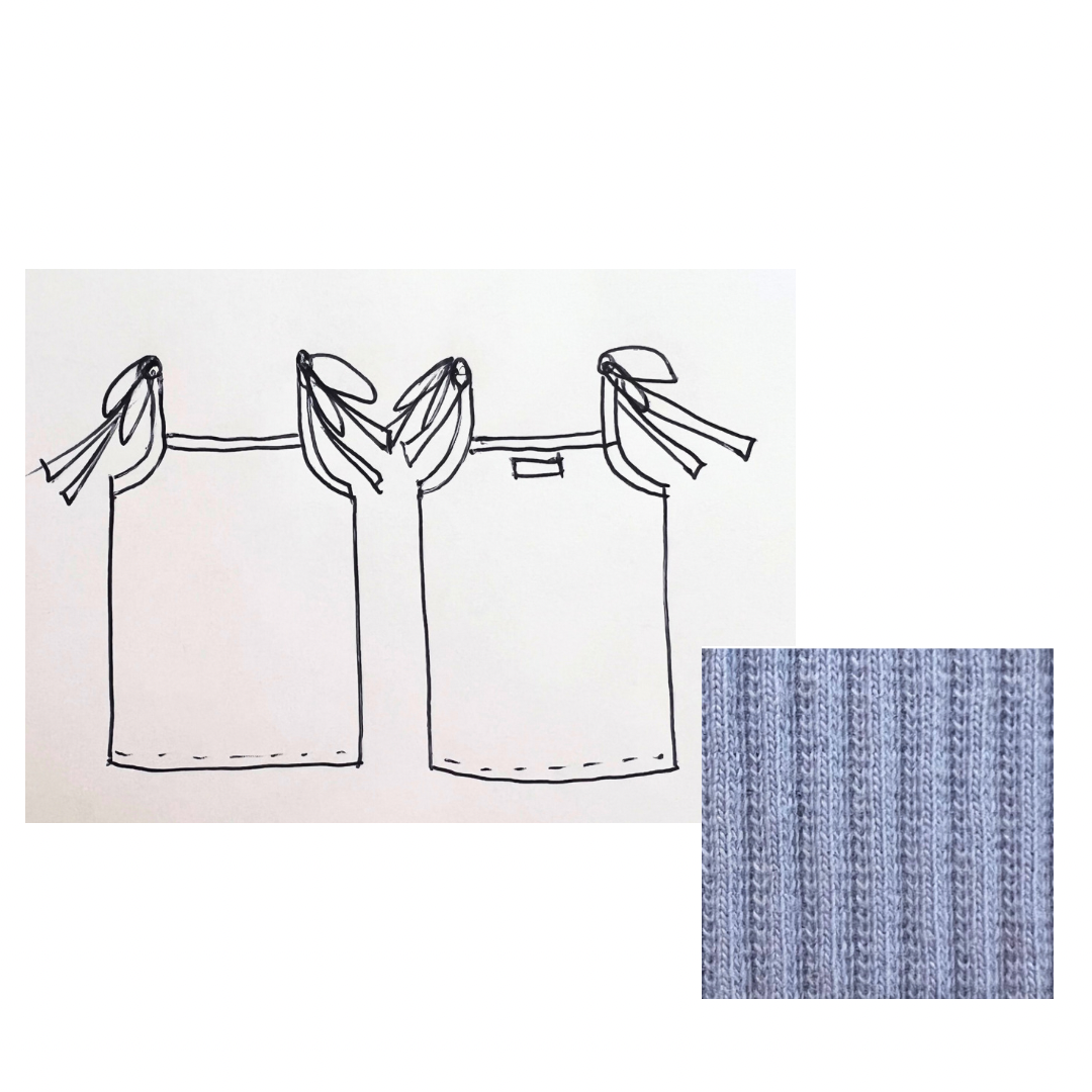 BASICS Tie Shoulder Singlet - Sky