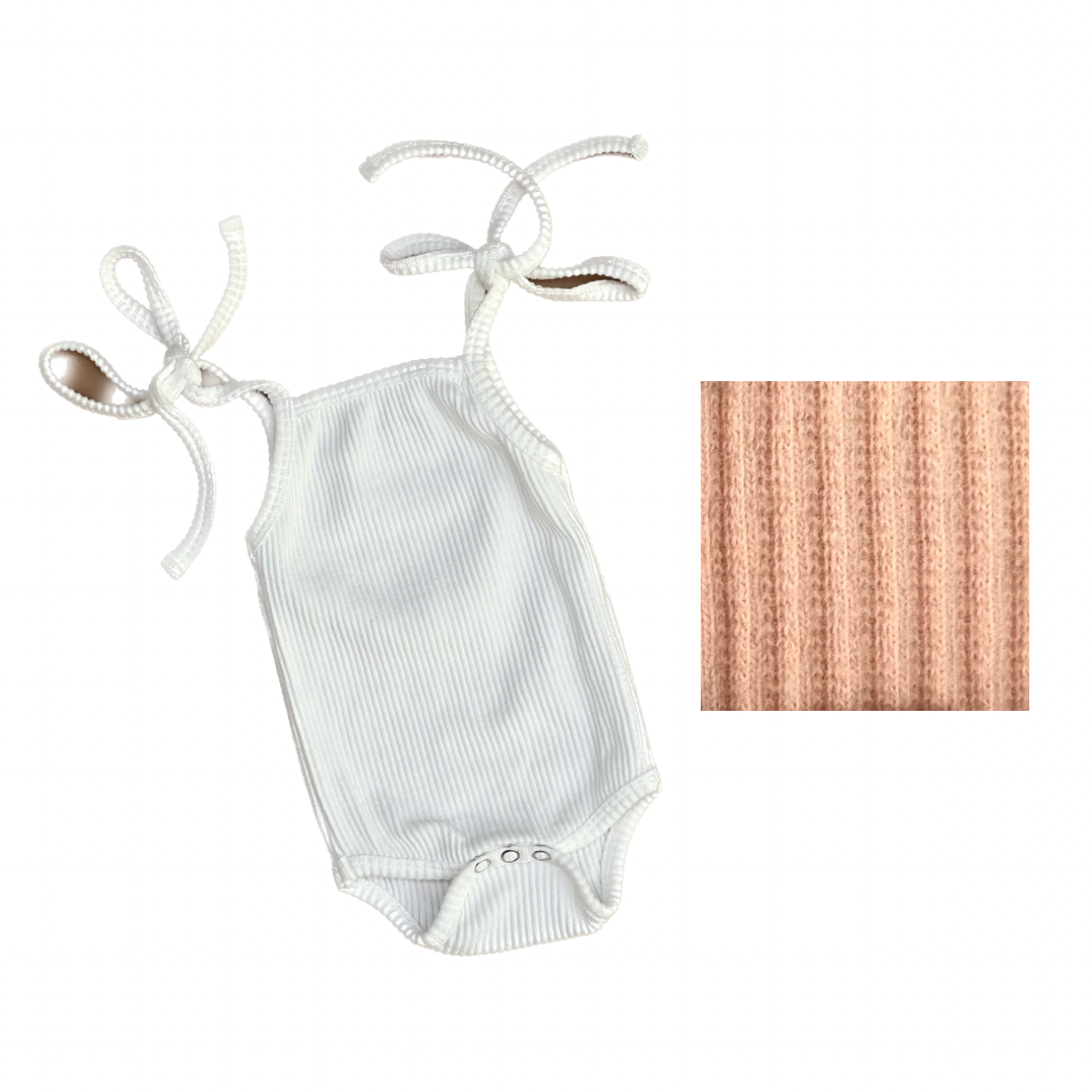 BASICS Tie Shoulder Bodysuit - Peachy