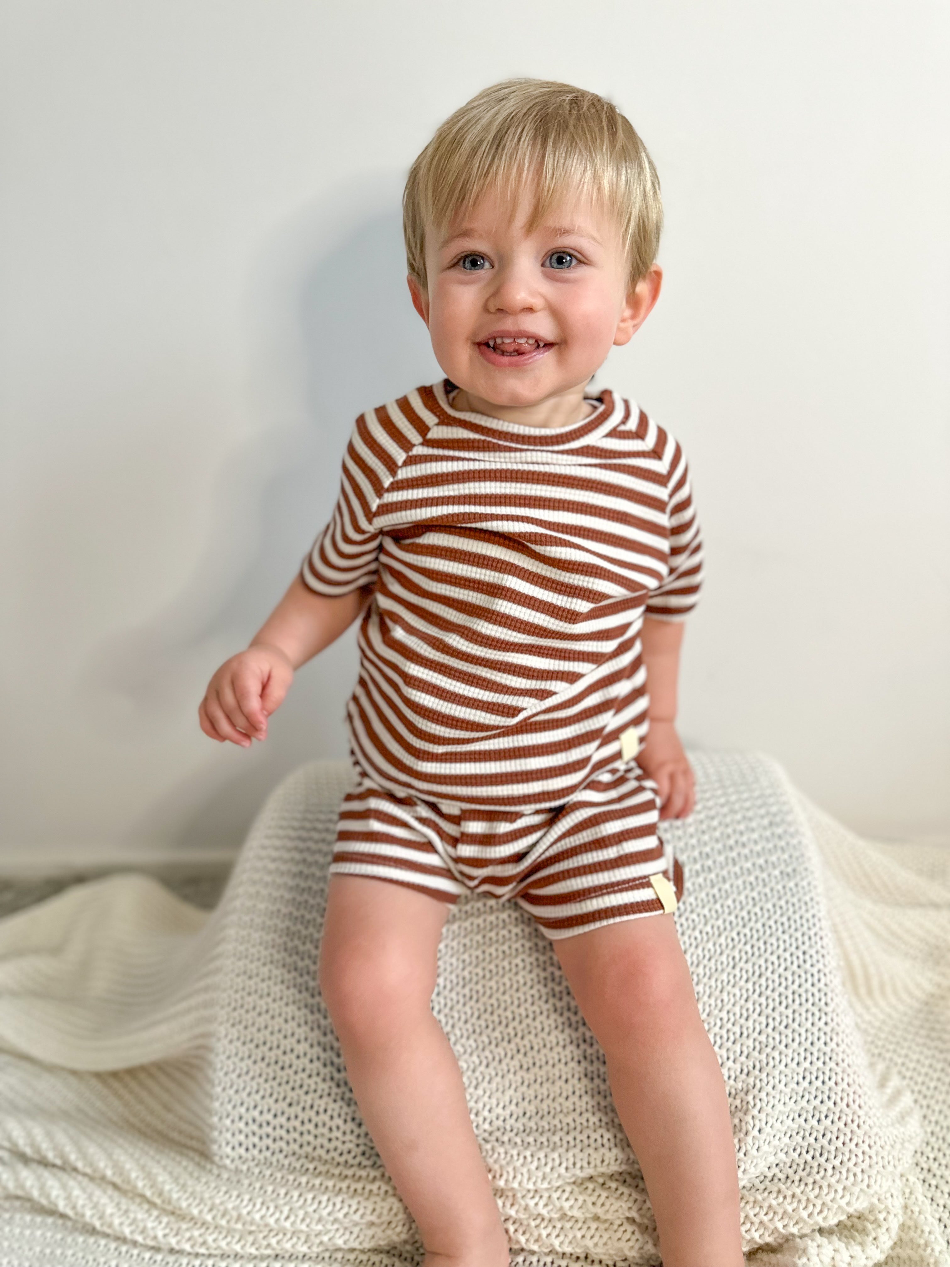 Augie Set - Chocolate Stripe
