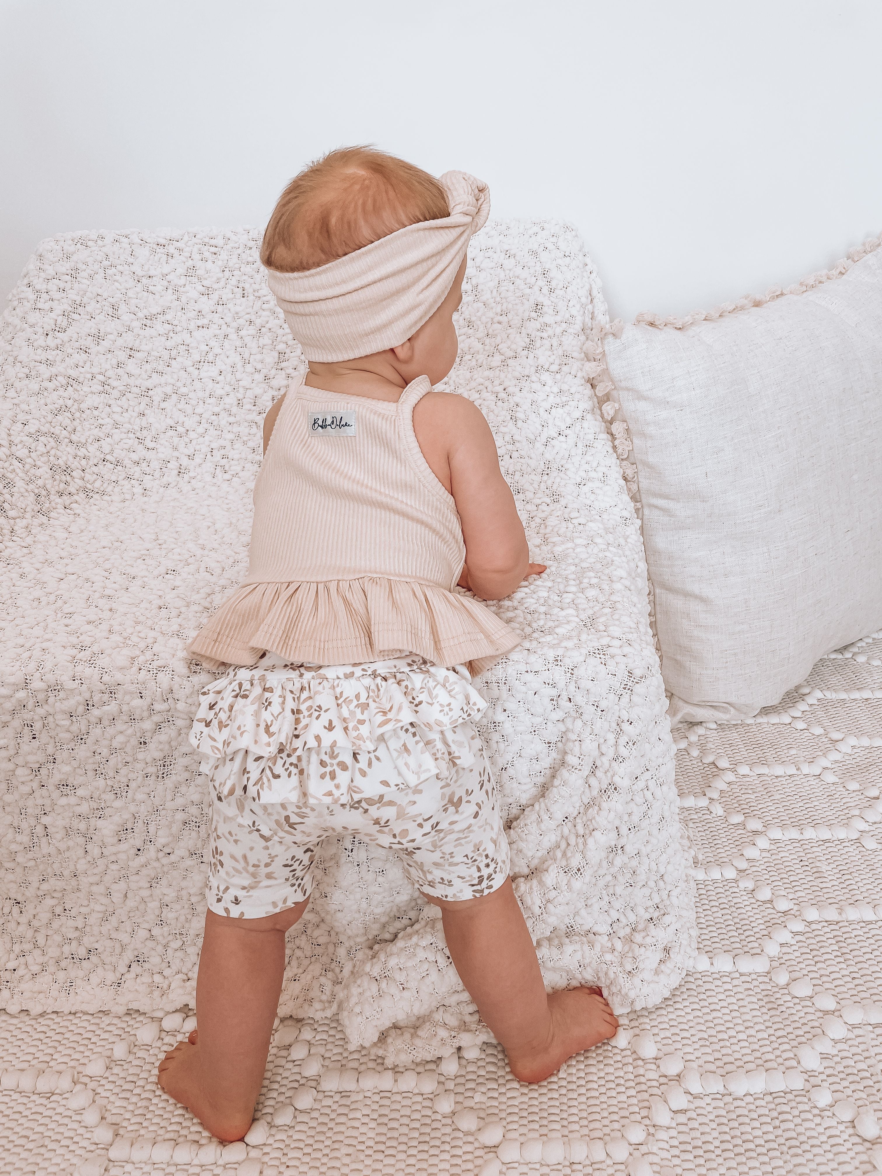 BASICS Peplum Singlet - Ecru