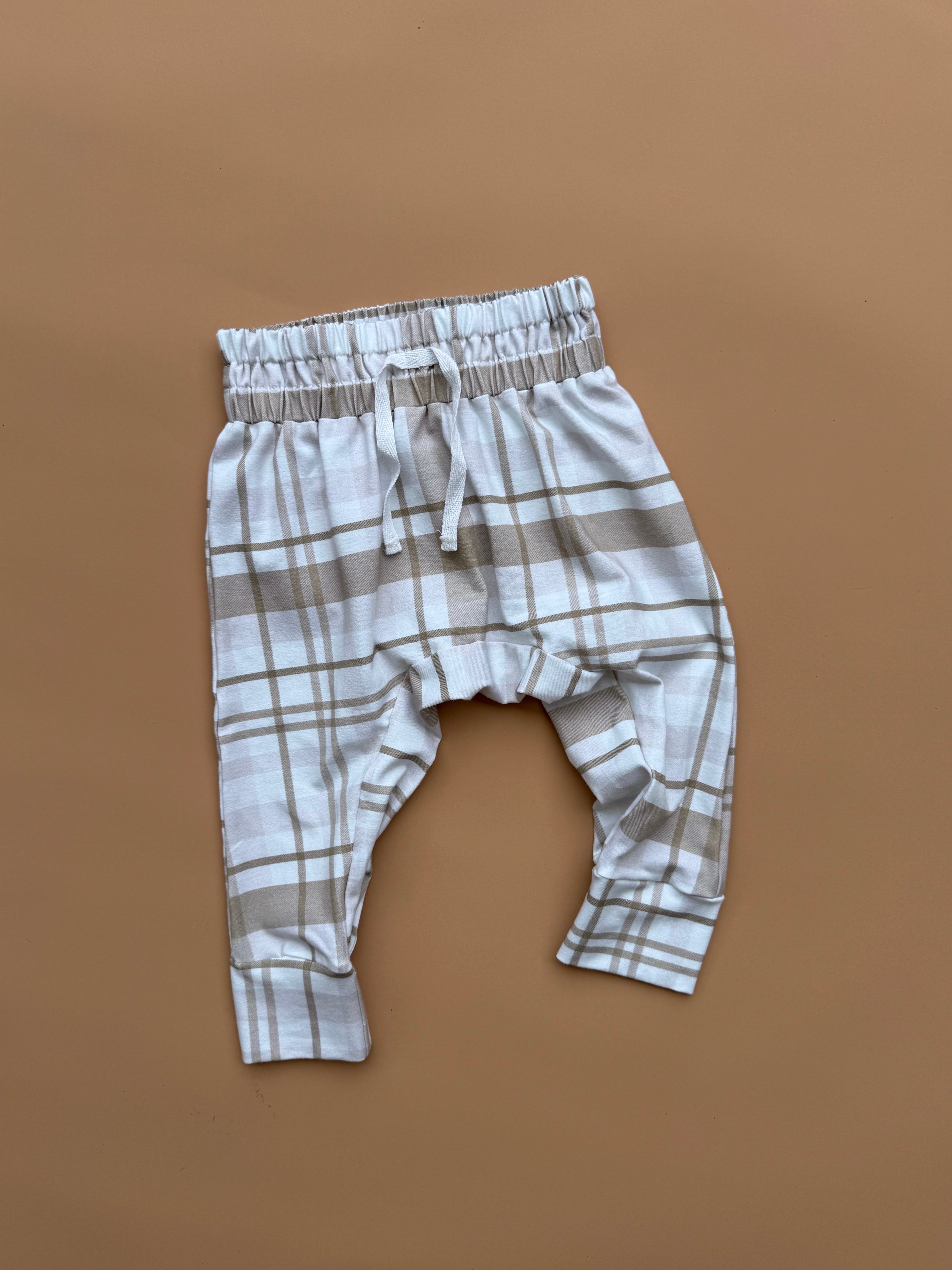 Slouch Pant - Neutral Plaid (Made to Order)
