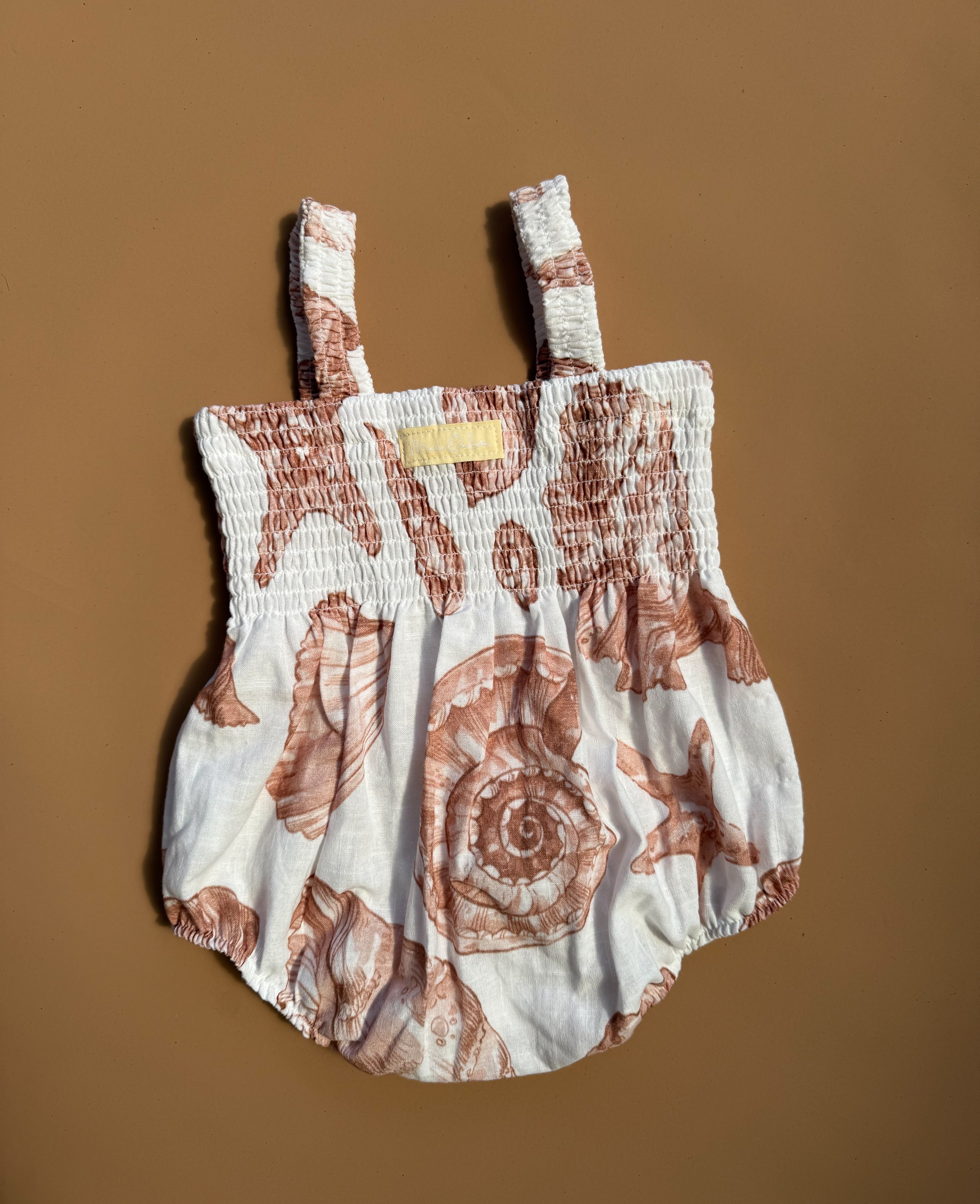 Amaya Romper - Linen Seashells