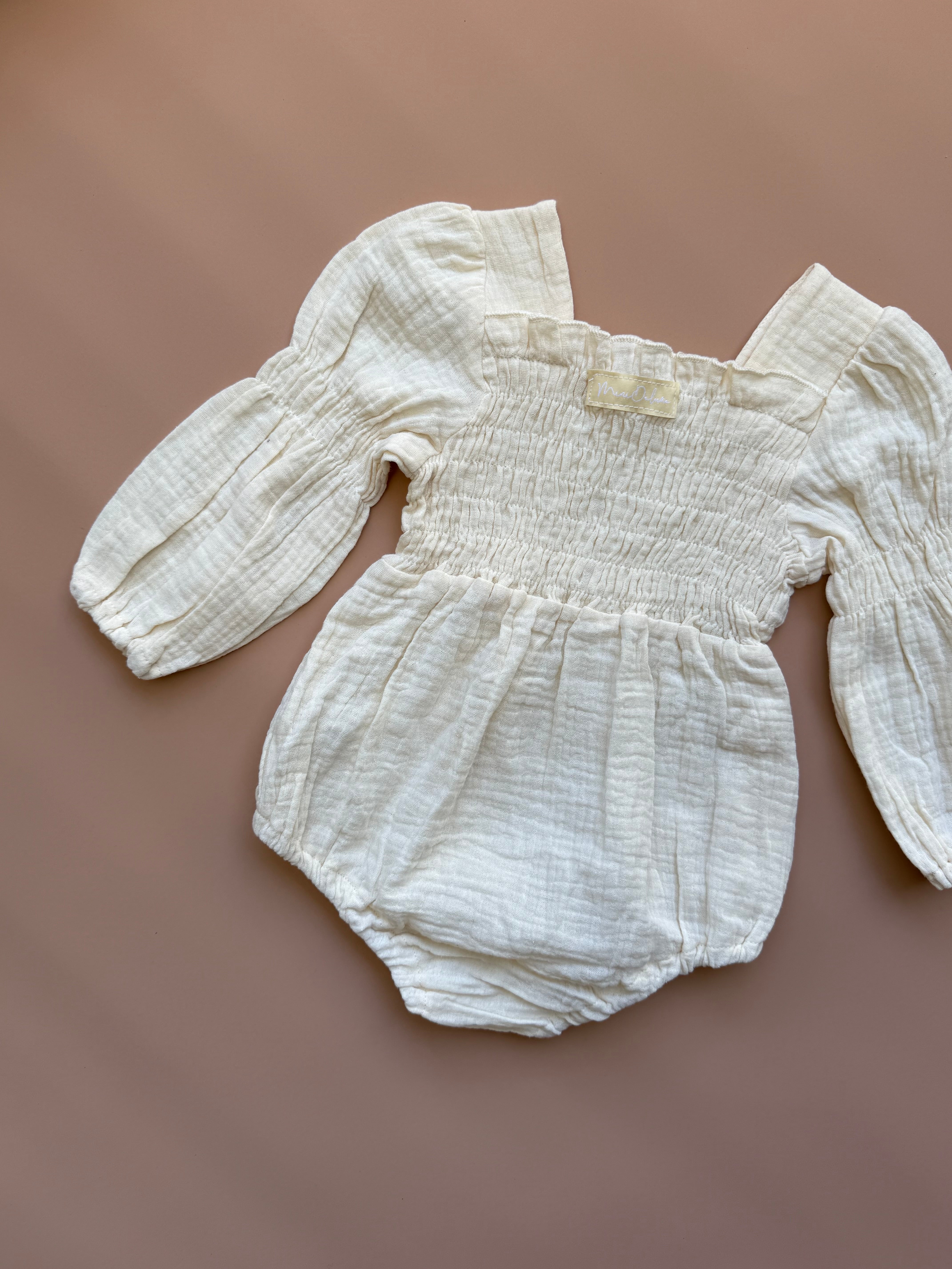 Lucille Romper - Cream (Made to Order)